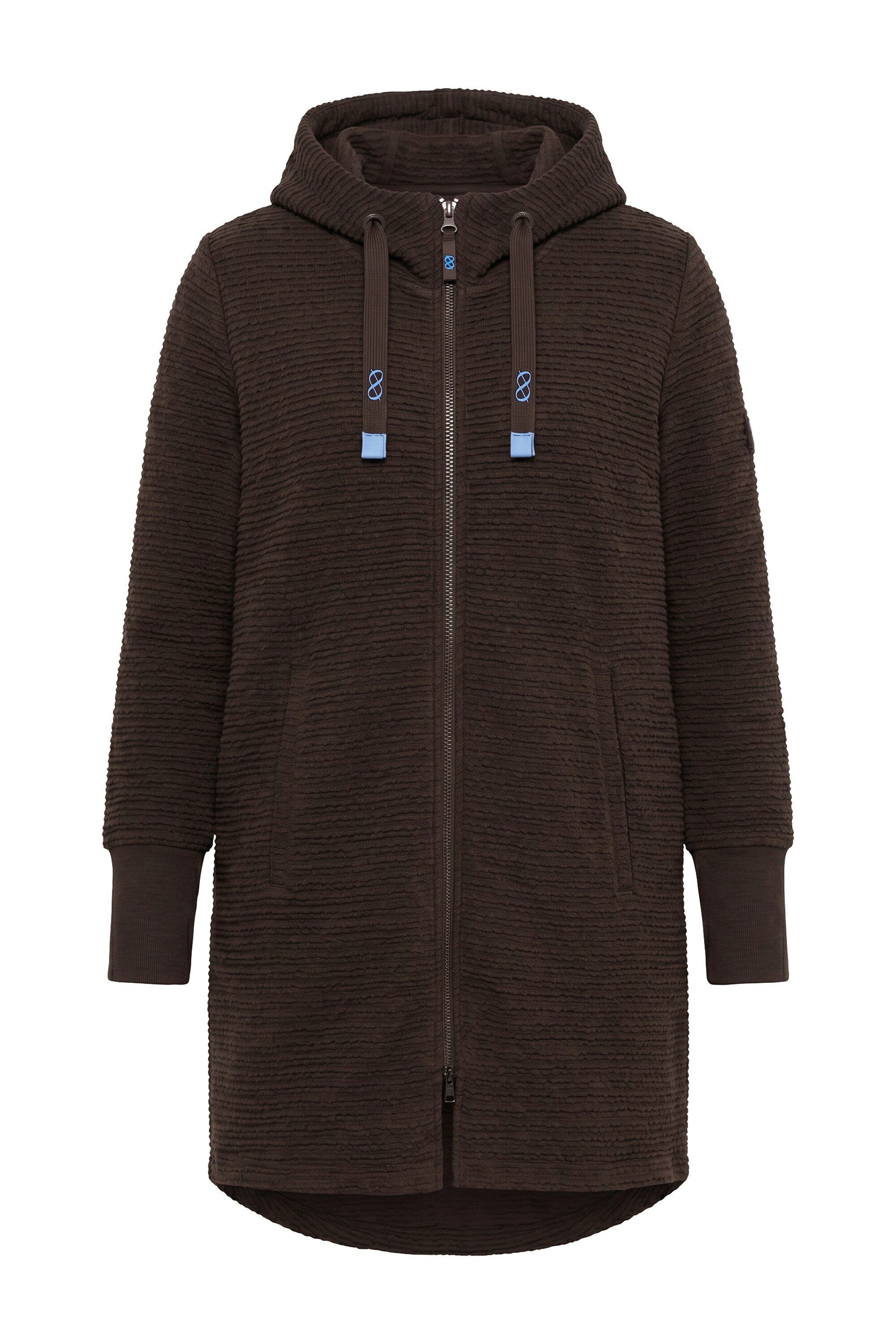 Laurasøn Sweatjacke Strucktur-Sweatjacke Langarm Kapuze – Bild 2 von 4