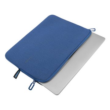 Tucano Laptop-Hülle Second Skin Mélange, Neopren Notebook Sleeve, Blau 15,6 Zoll, 15-16 Zoll Laptops