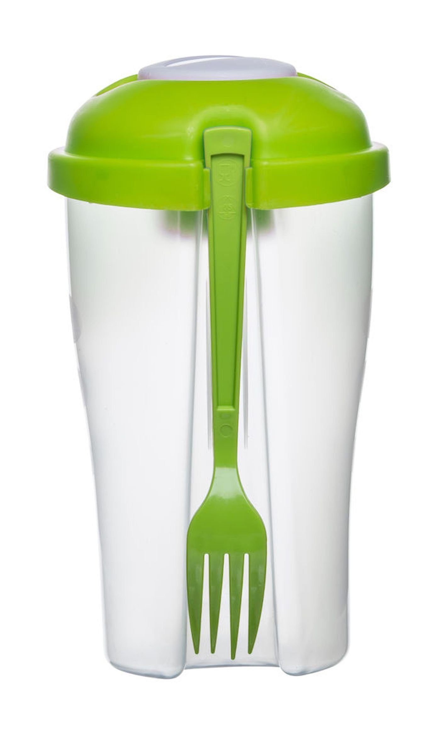 Gravidus Mehrwegbecher Salat-To-Go Becher mit Dressing Cup & Gabel Grün