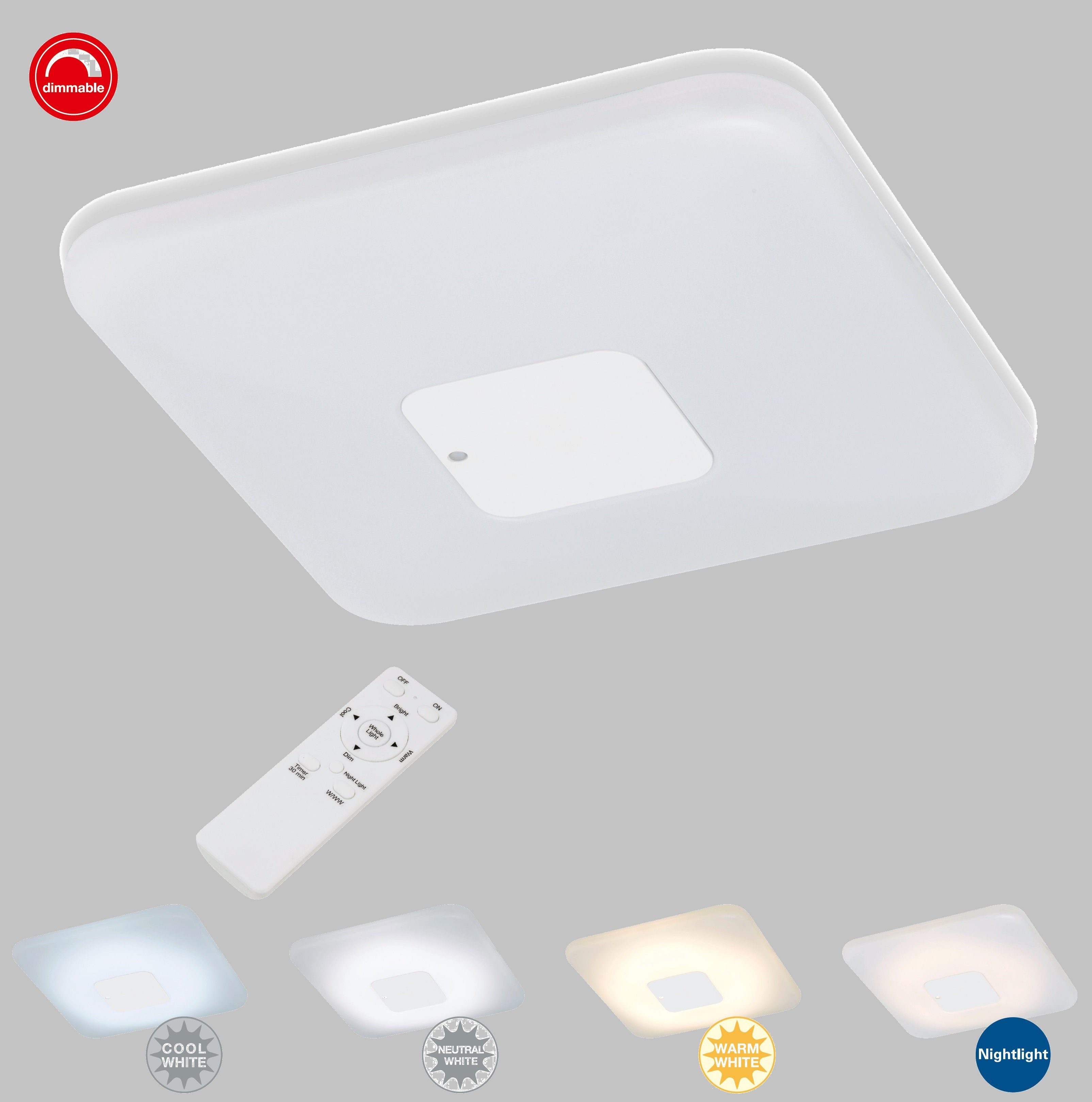 TRANGO LED Deckenleuchte, CCT Lichtfarbe Steuerung günstig online kaufen