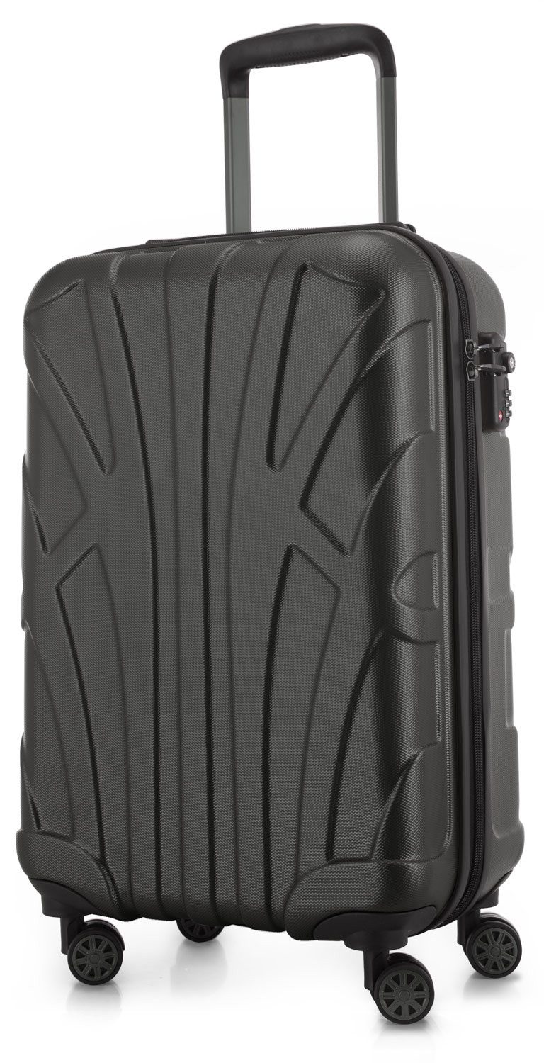 Suitline Handgepäckkoffer S1, 4 Rollen, Trolley 55x35x20 cm Bordgepäck Koffer Doppelrollen 34 L