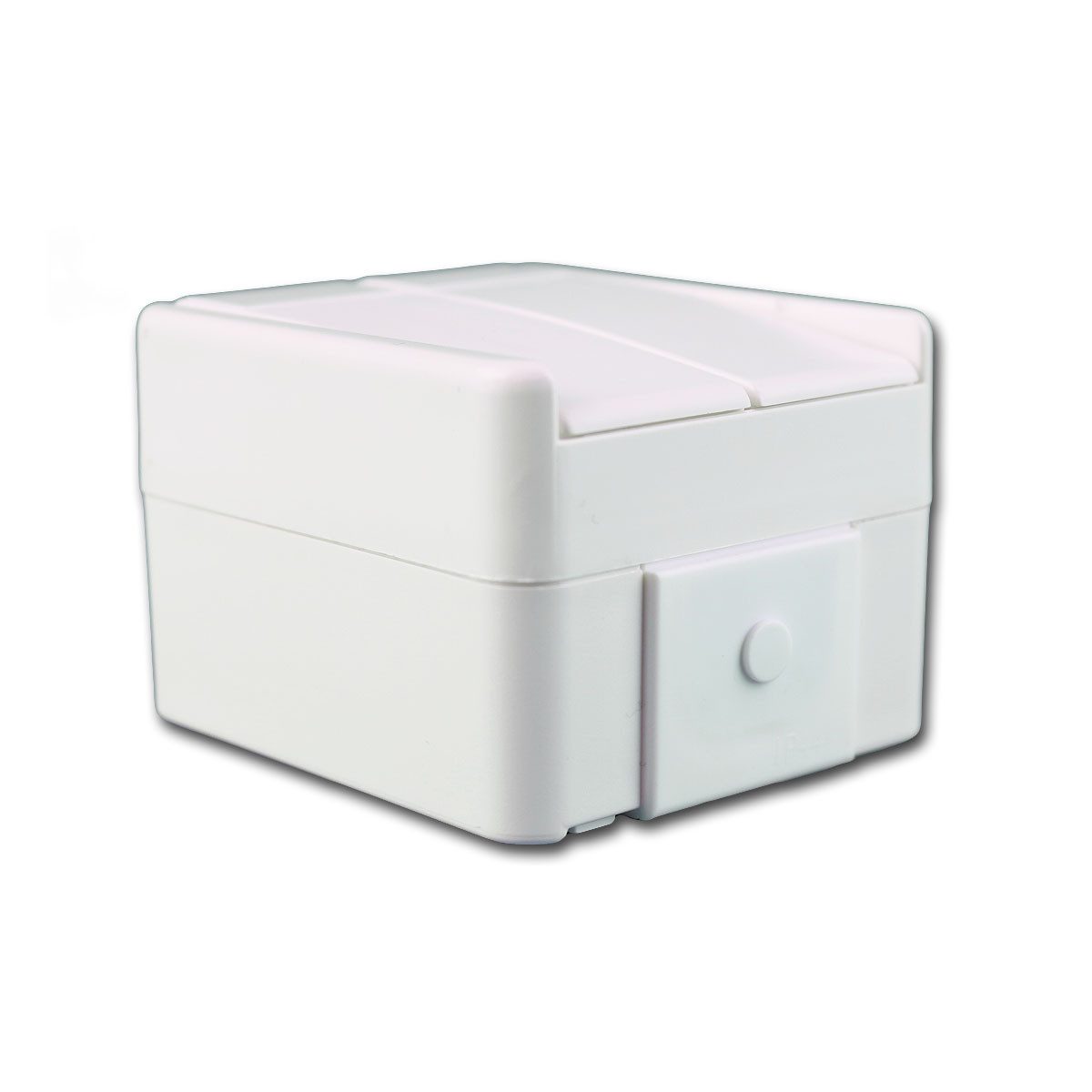 TEM fontana Doppel-Taster, weiß 250V~/10A, AP, IP44 Wandtaster