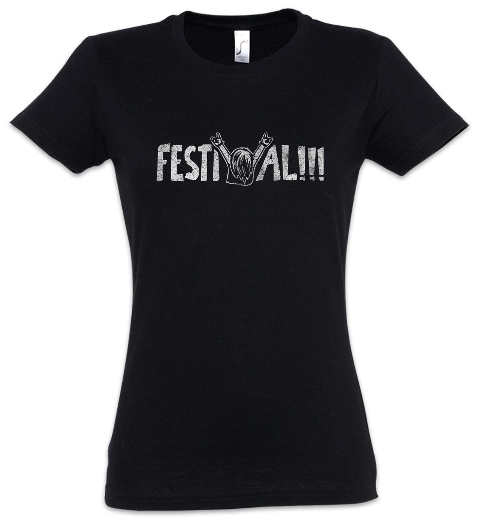 Urban Backwoods Print-Shirt Festival Damen T-Shirt Band Punk Death Heavy Me günstig online kaufen