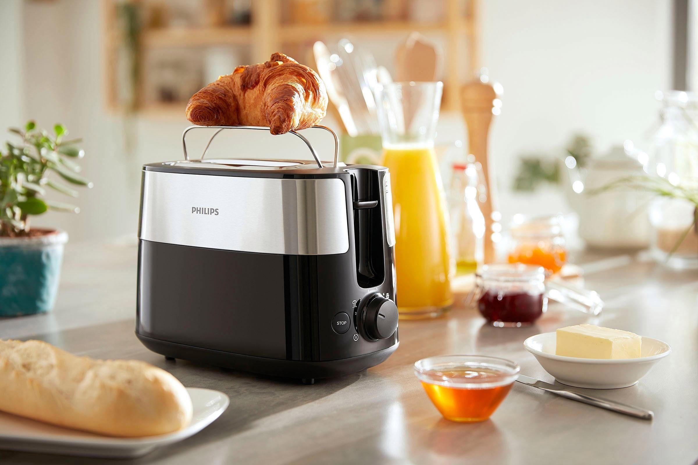 kurze Toaster 2 W Philips Collection 830 Daily Schlitze, HD2516/90,
