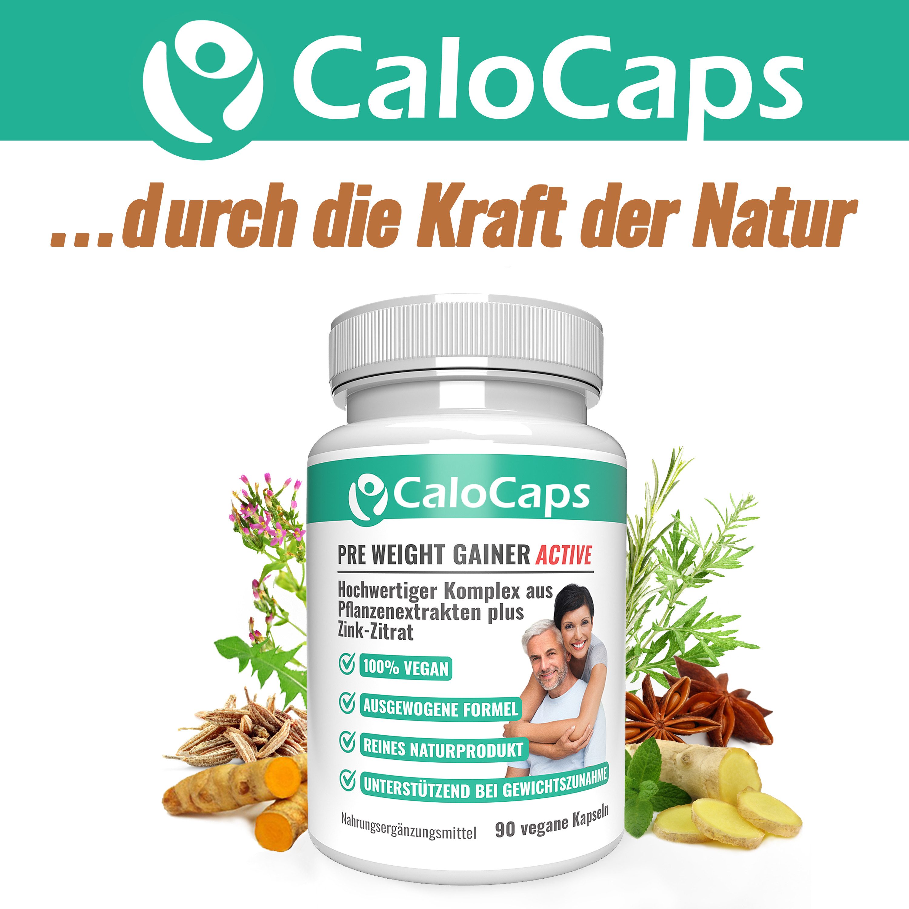 CaloCaps WEIGHT GAINER zur Förderung der Gewichtszunahme Kapseln