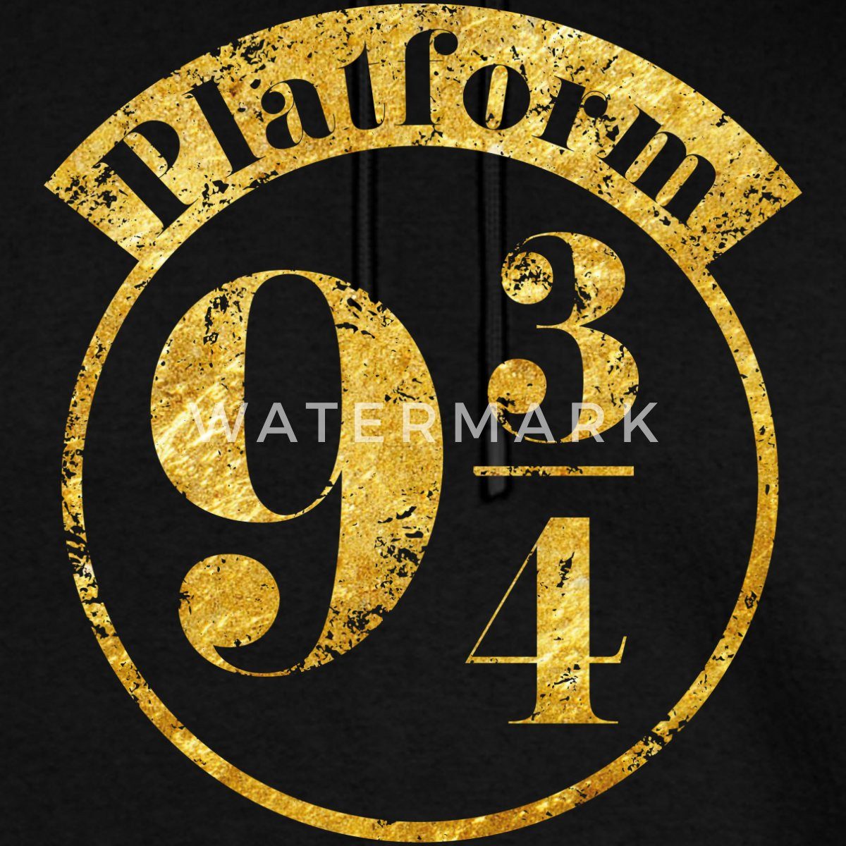 Spreadshirt Hoodie Harry Potter Platform 9 3/4 Gold Herren Premium Hoodie (1-tlg)