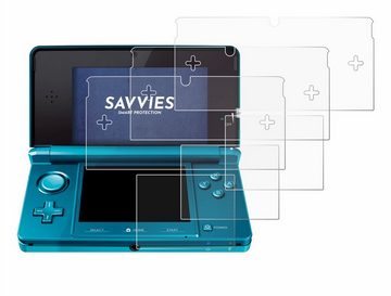 Savvies Schutzfolie für Nintendo 3DS, Displayschutzfolie, 6 Stück, Folie klar
