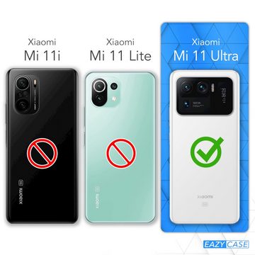 EAZY CASE Handyhülle TPU Hülle für Xiaomi Mi 11 Ultra 6,81 Zoll, Schutzhülle mit Kameraschutz telefonhülle elastisch Bumper Dunkelblau