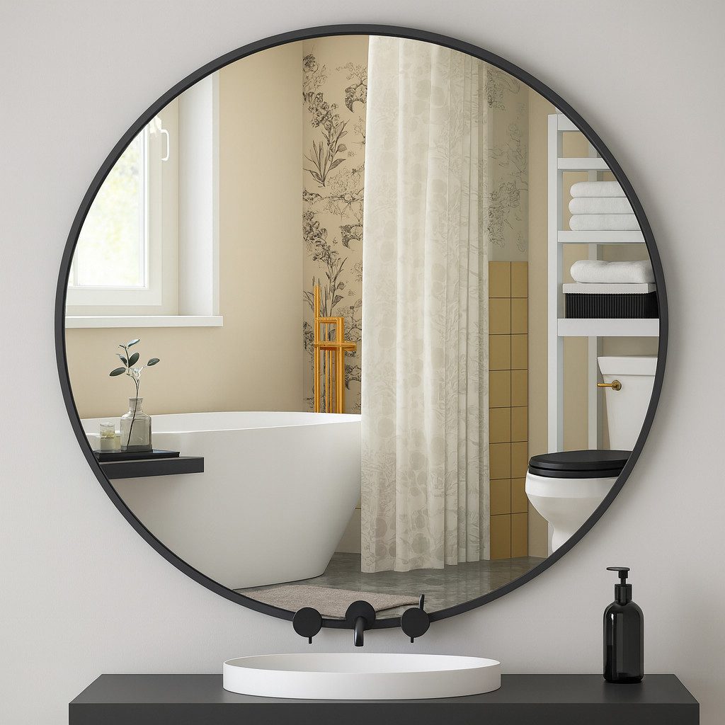 JOULISE Wandspiegel Spiegel rund, Badezimmerspiegel 50/60/70 cm, Aluminiumr günstig online kaufen