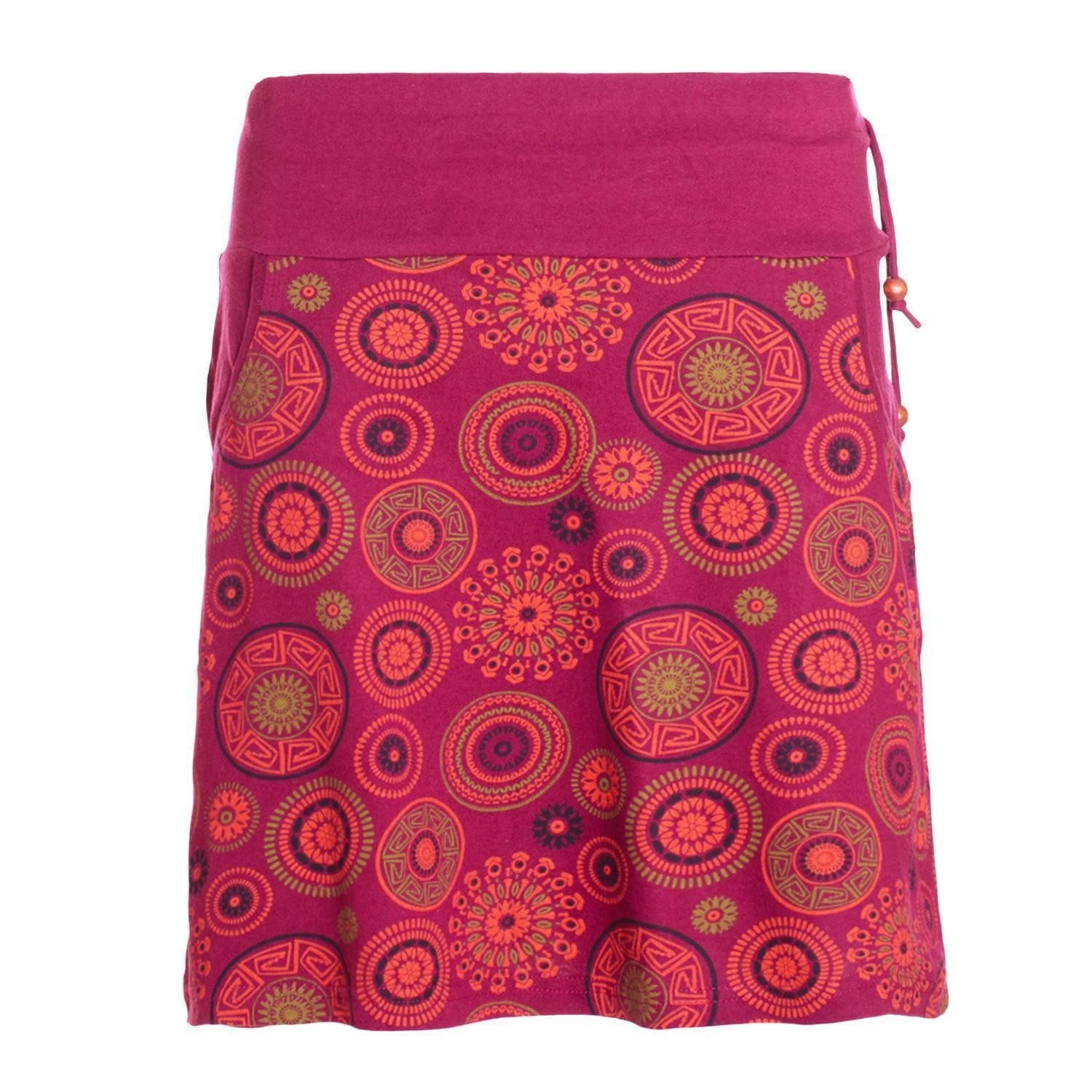 Vishes Minirock Baumwolle Mandala-Muster extra breiter günstig online kaufen
