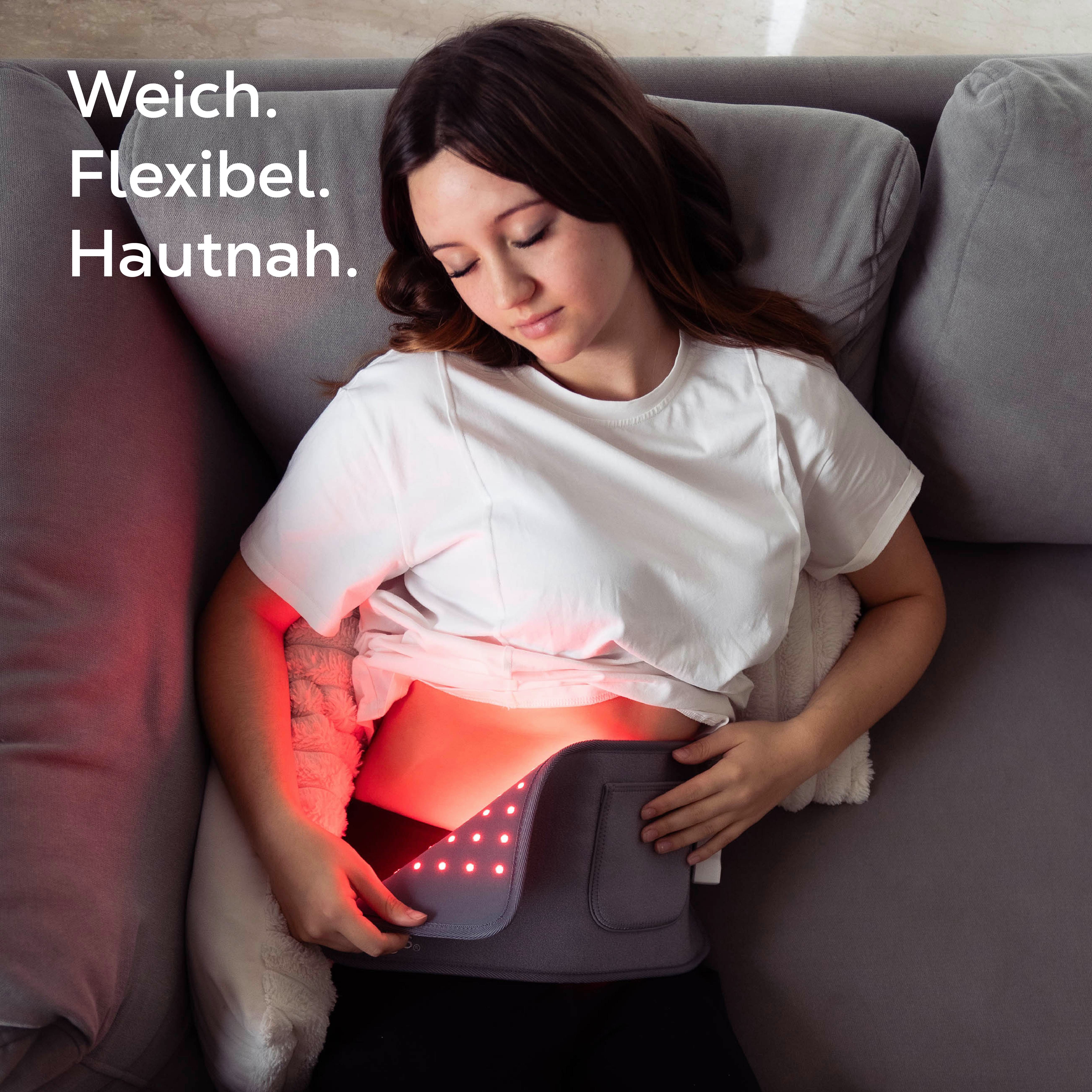 heilys® Infrarotlampe heilys® FlexiPad, kabellos, flexibel, Infrarot & Rotlicht für Rücken, Muskeln & Gelenke