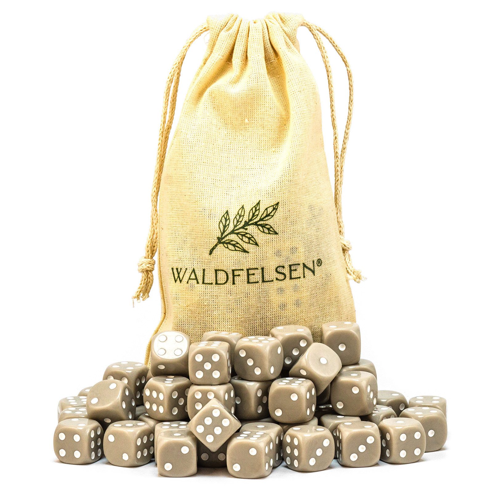 Waldfelsen Spiel – 2-50 Stk Standard Spielwürfel 16 mm Acrylwürfel Würfel bunt, Spielmaterial, Verschiedene Farben