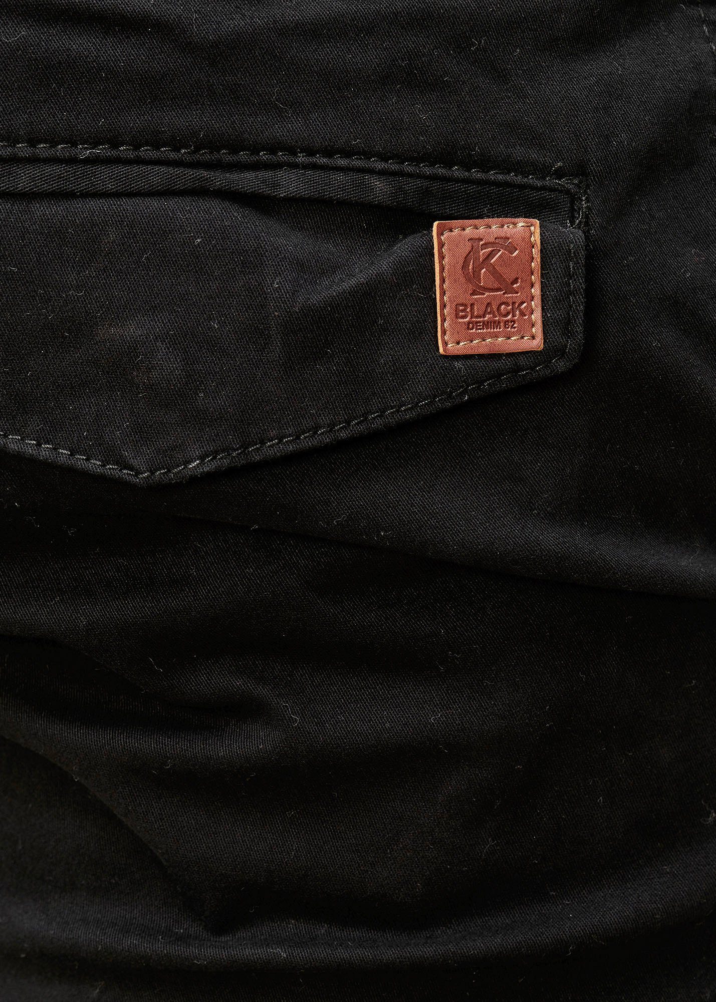 OneRedox 3301CS (Chino Business Straight-Jeans Freizeit Cargohose 1-tlg) Streetwear, Schwarz Casual