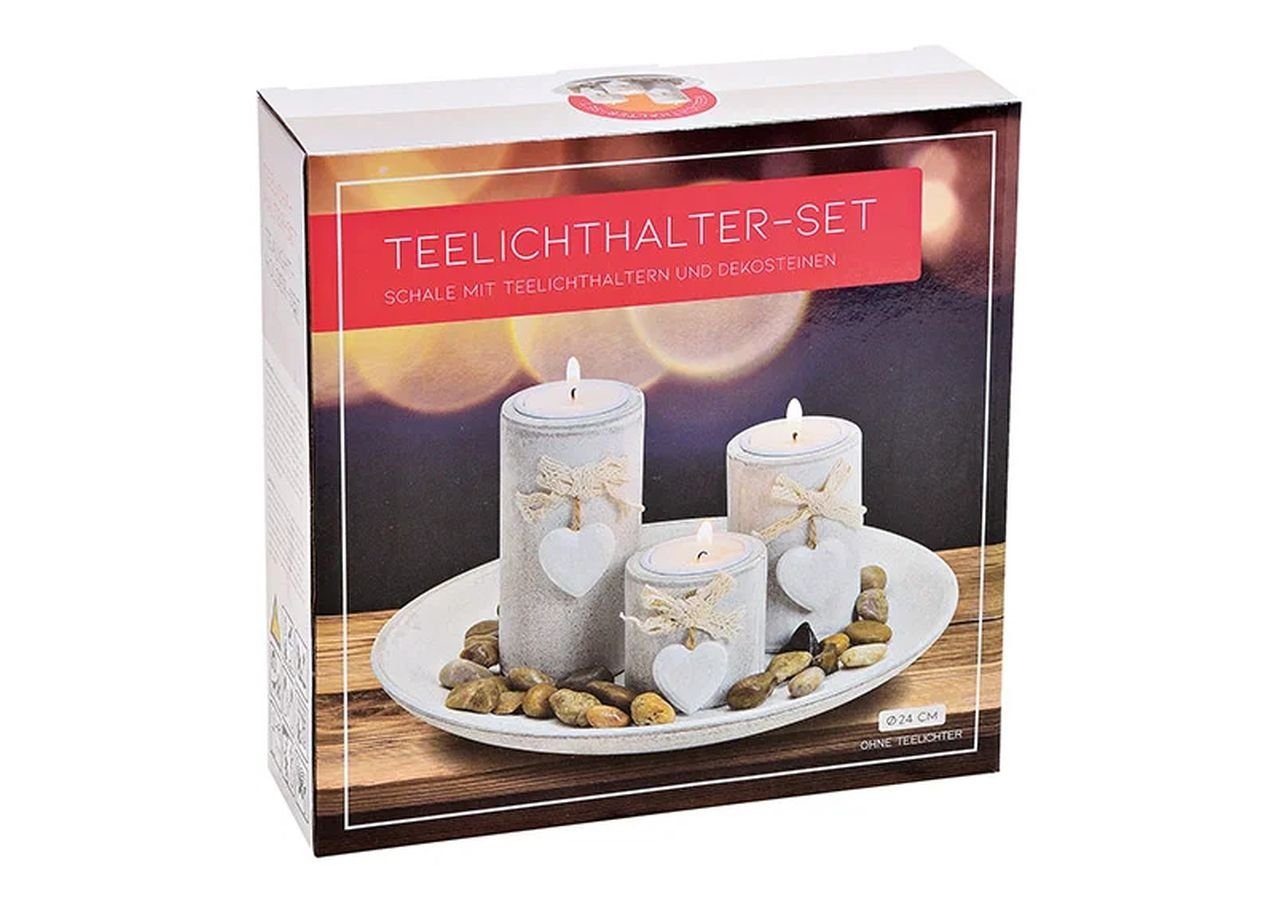 Small-Preis Teelichthalter mit Tablett 3er Set günstig online kaufen