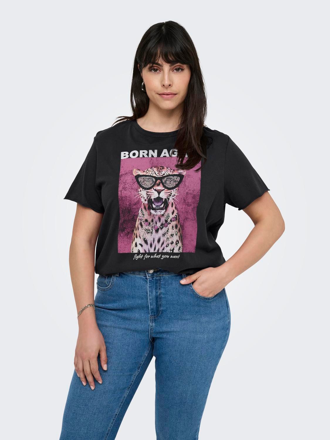 ONLY CARMAKOMA Kurzarmshirt CARMIKO LIFE WASHED günstig online kaufen