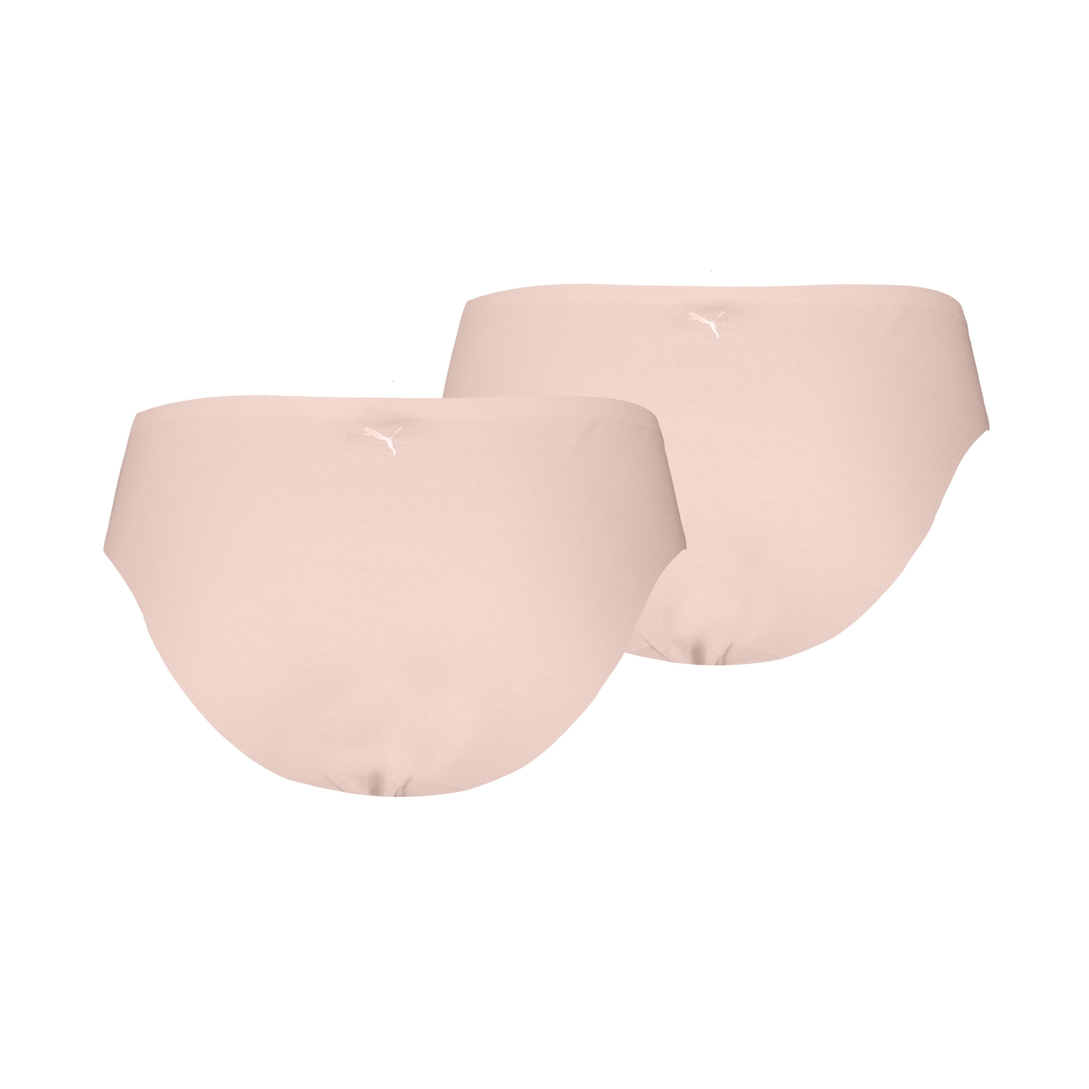 PUMA Slip PUMA WOMEN INVISIBLE COTTON BRIEFS 2P (2er Pack) nahtlose Ränder für eine unsichtbare Passform