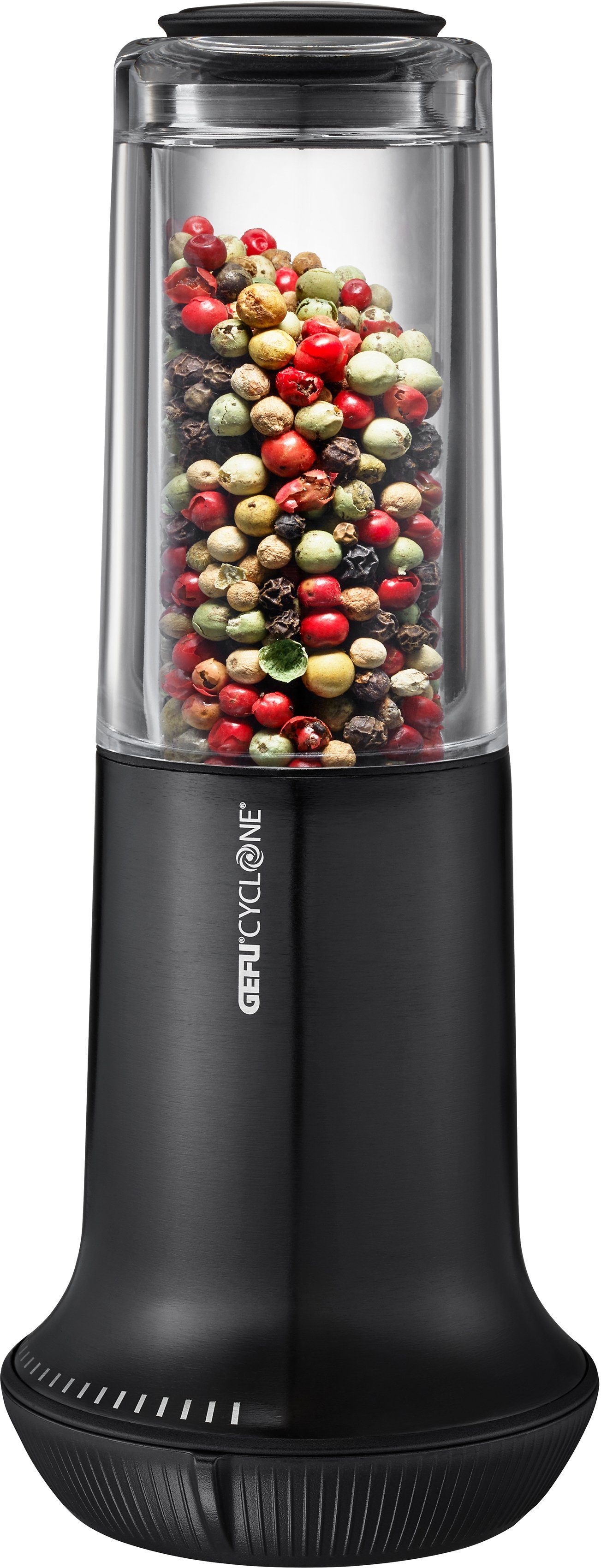 GEFU Salz-/Pfeffermühle X-PLOSION® manuell, hochwertiges Keramik-Kegelmahlwerk CYCLONE®