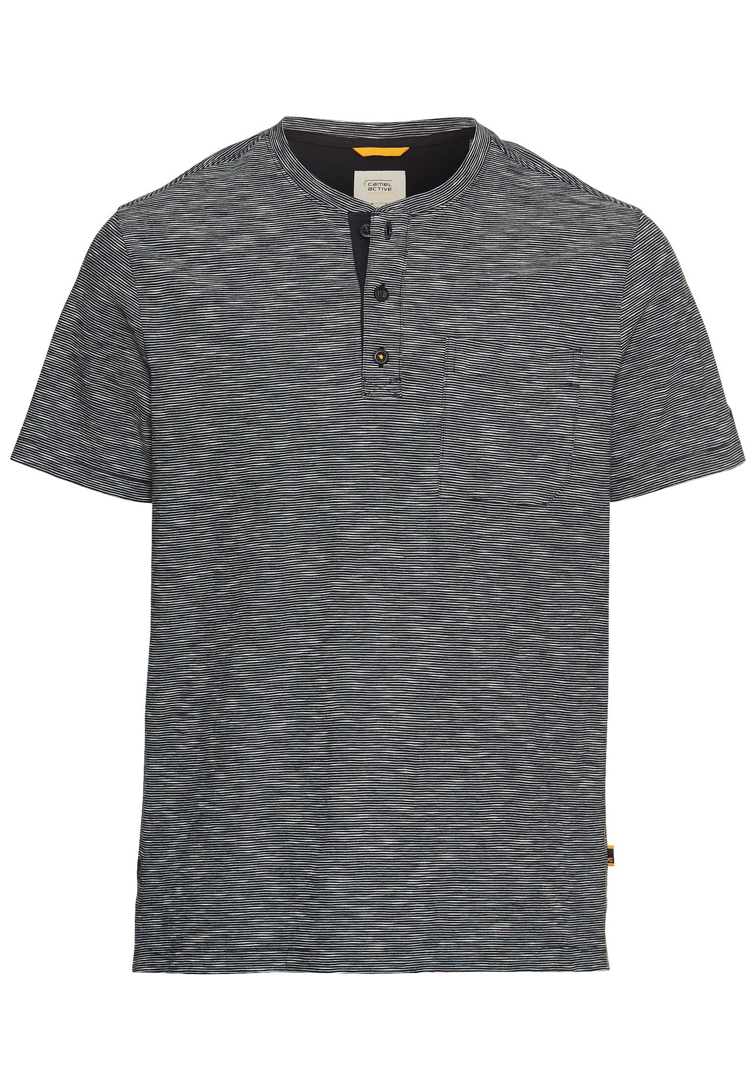 Henleyshirt aus reiner Baumwolle Kurzarm