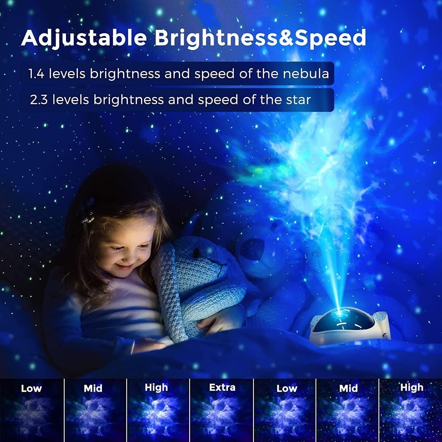 LED Projektor Galaxy Projektionslampe Baby autolock Projektionslampe Sternenhimmel Kinder