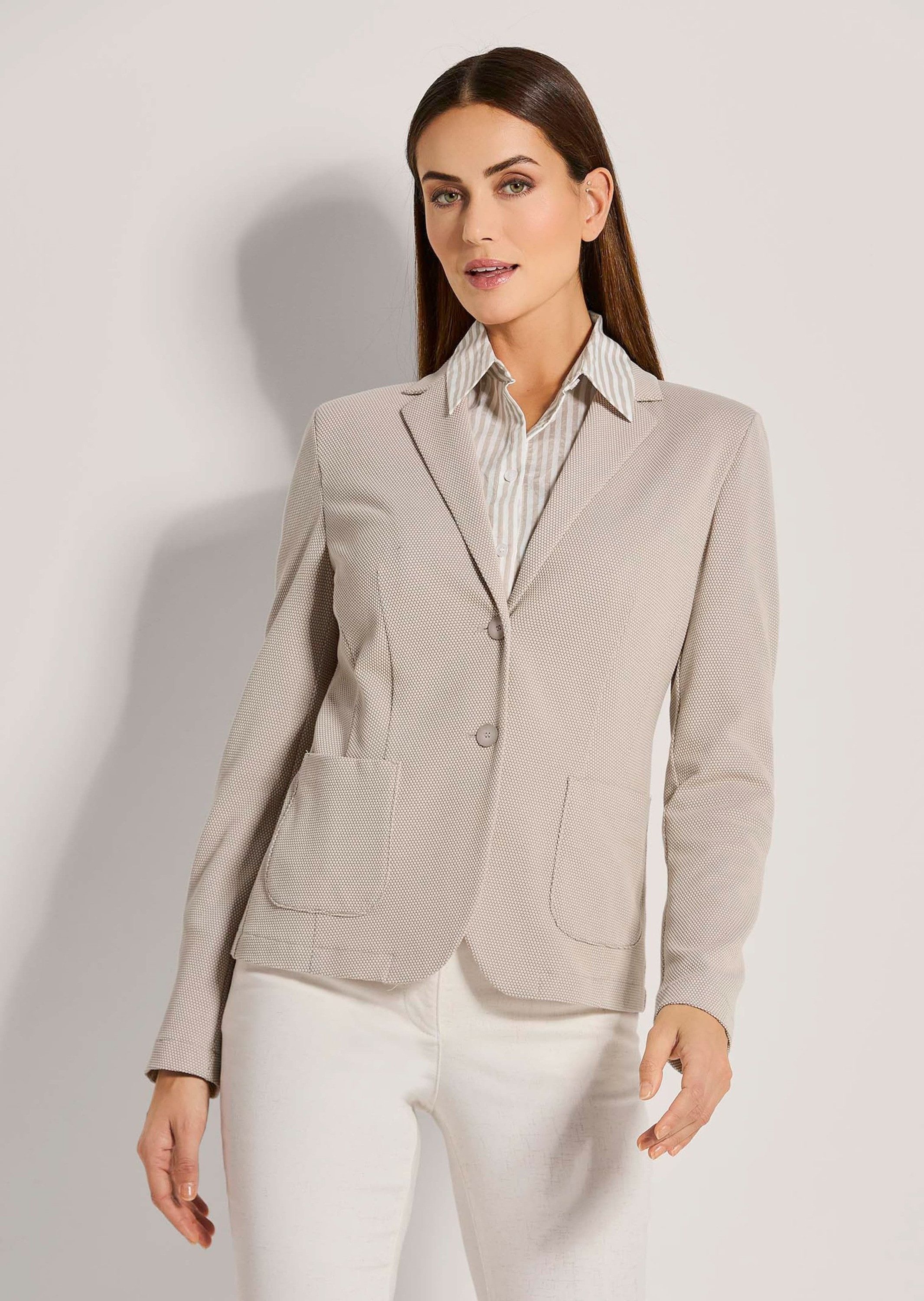 Kurzblazer Jersey-Blazer mit Struktur