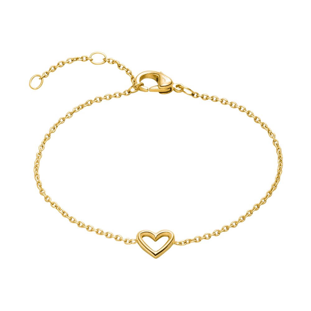 Boccia Armband 03070-02, Herz, Liebe, Reintitan, Antiallergisch