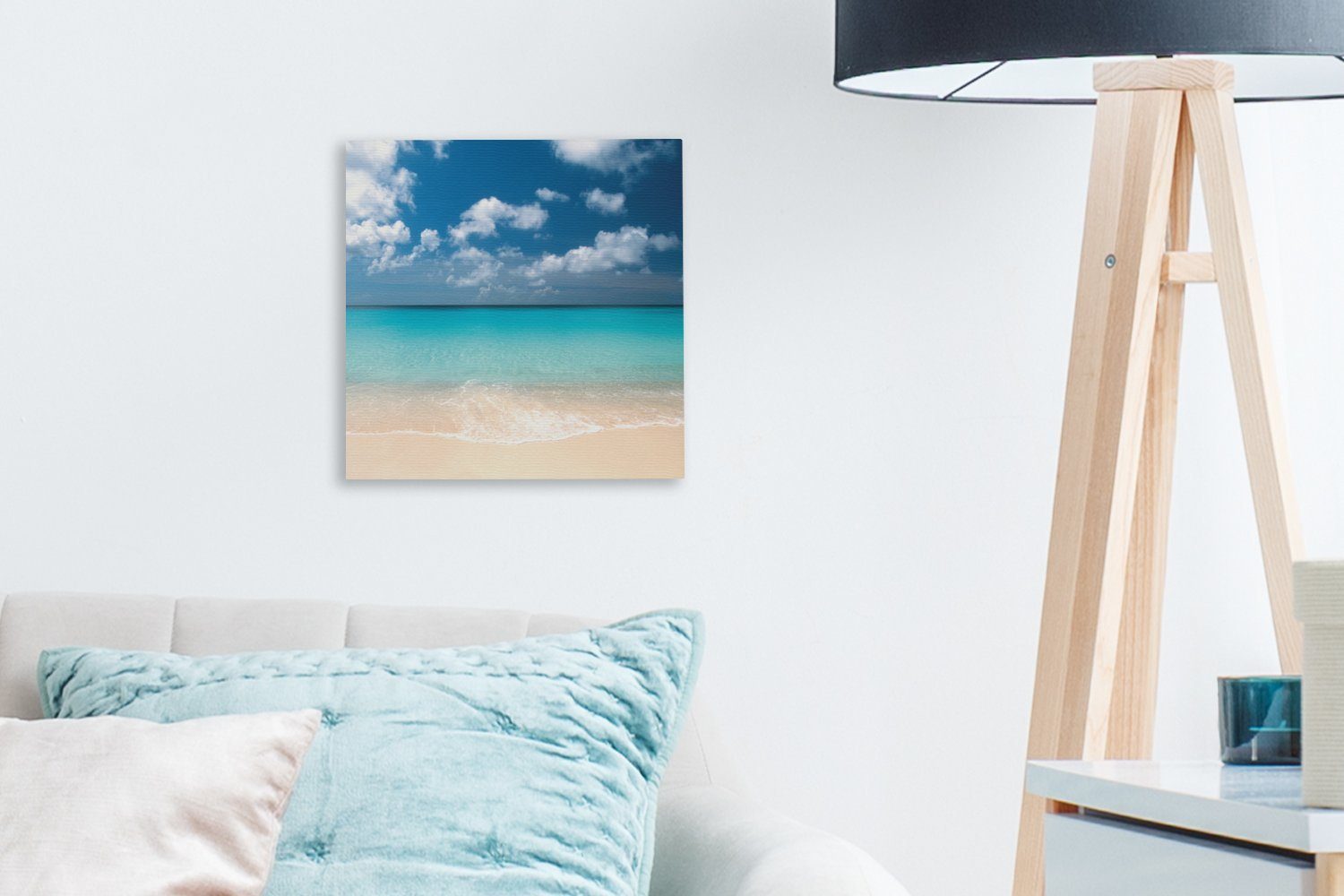 Leinwandbild Curaçao, St), - für Wohnzimmer Sommer - Schlafzimmer OneMillionCanvasses® Leinwand Strand Bilder (1