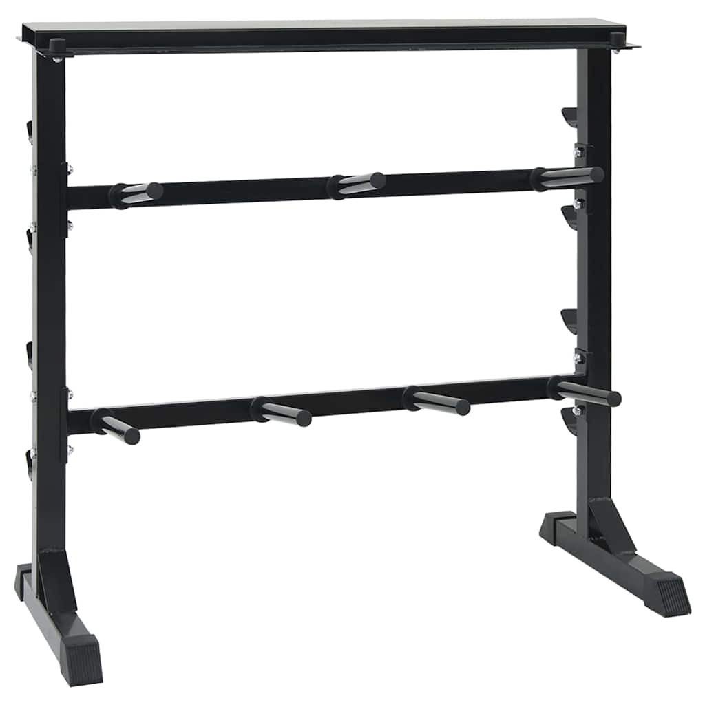 Hantel-Wandhalterung Hantel Rack Schwarz 99 x 45 x 95,5 cm Pulverbeschichteter Stahl