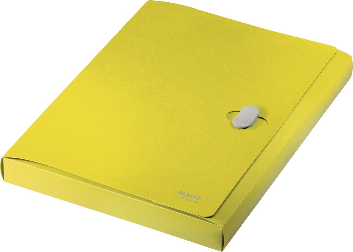 LEITZ Fächermappe Ablagebox Recycle A4 PP 30mm gelb