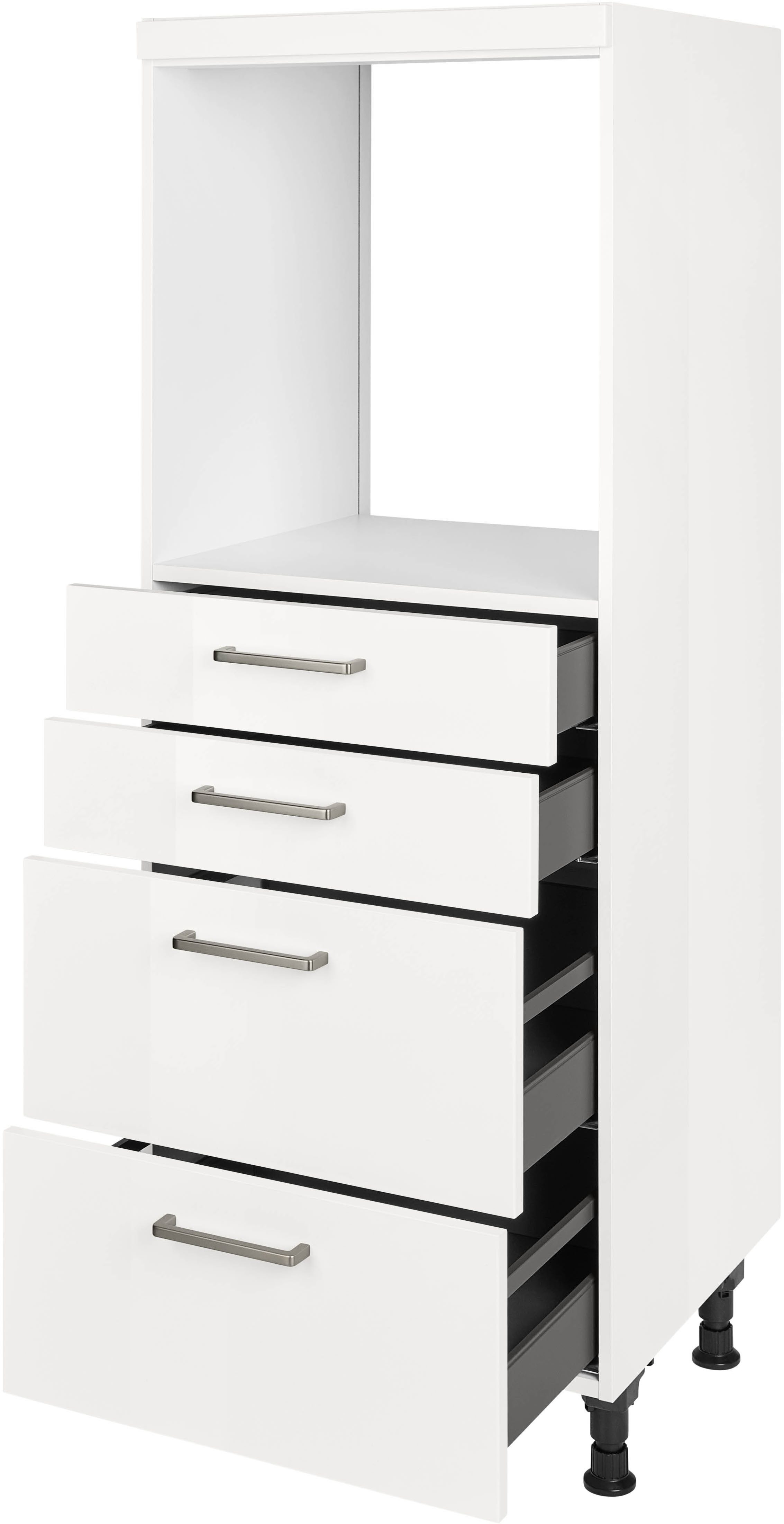 nobilia® Herdumbauschrank "Flash", mit Schubkästen und Auszügen, vormontiert, Breite/Höhe: 60/167,8 cm