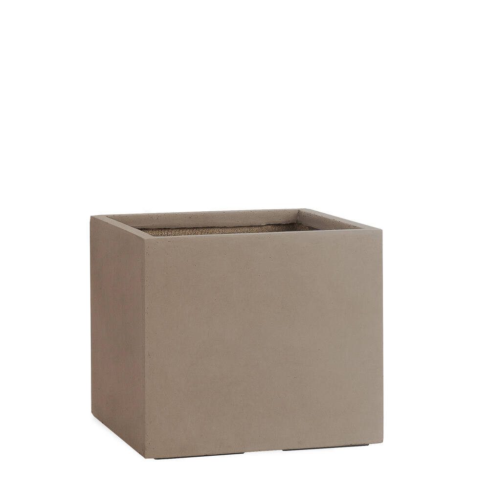 Pflanzwerk® Pflanzkübel CUBE Premium Fiberglas Blumenkübel Frostbeständig mit Lotus-Effekt, Lotus-Effekt - Handgefertigt - Eckig - Frostbeständig