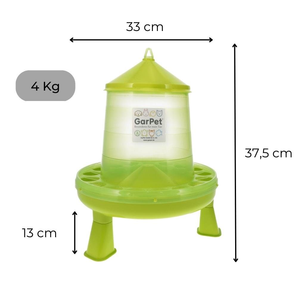 GarPet Wasserspender Geflügel Futterautomat und Tränke Set mit Füßen Hühner günstig online kaufen