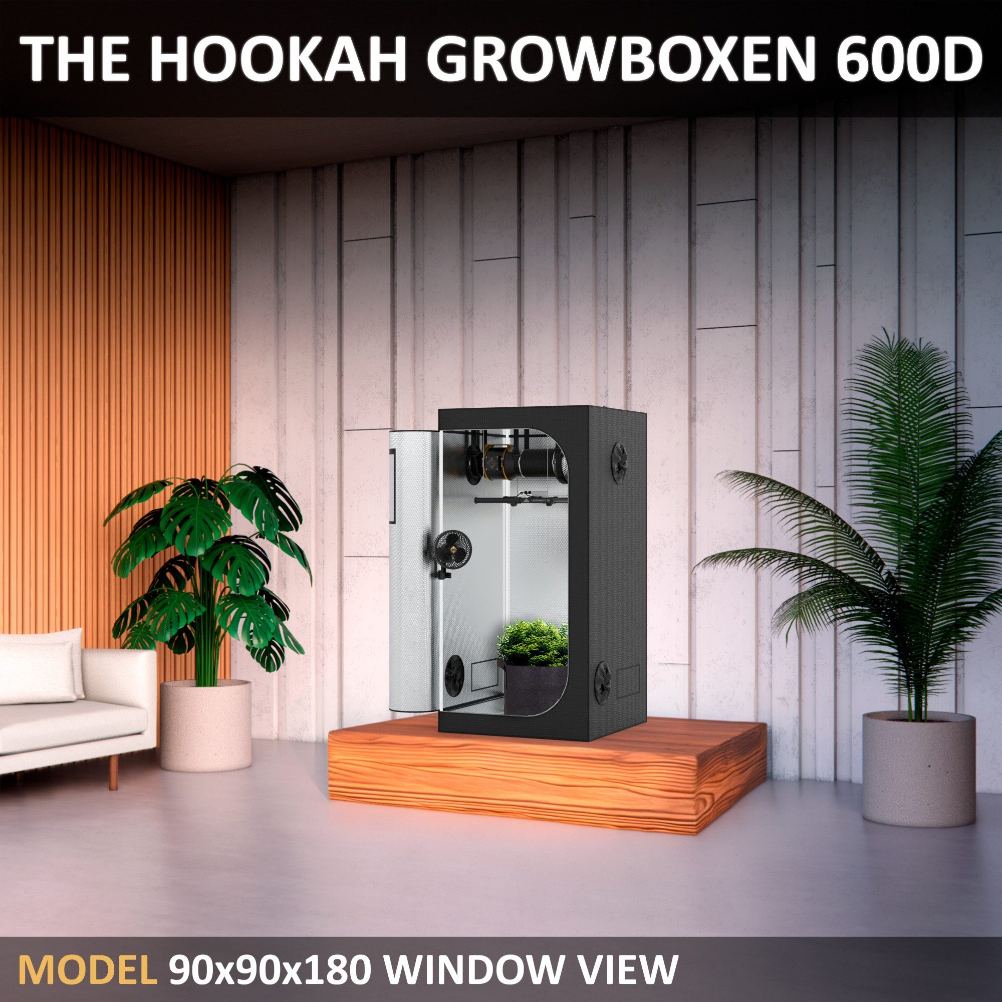 THE HOOKAH Gewächshaus Mit Sichtfenster...