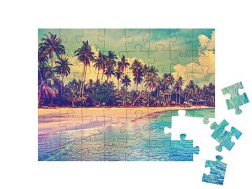 puzzleYOU Puzzle Paradiesische Natur am tropischen Strand, 48 Puzzleteile, puzzleYOU-Kollektionen Strand, Strand & Meer