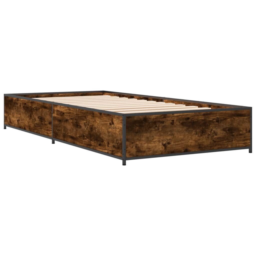 vidaXL Bett Bettgestell Räuchereiche 90x190 cm günstig online kaufen