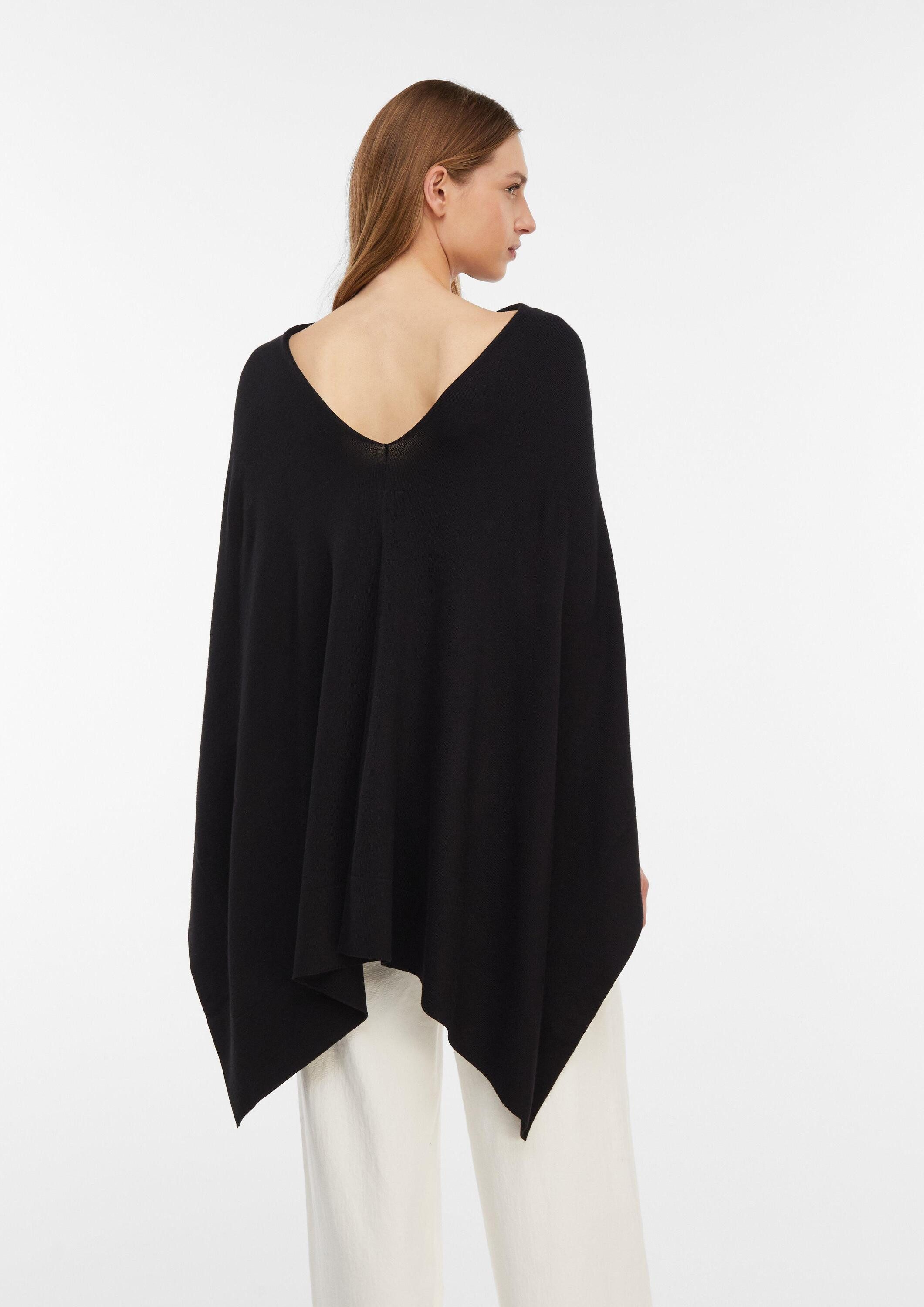 comma Poncho Indoor-Poncho Weicher Viskosemix-Poncho aus Feinstrick