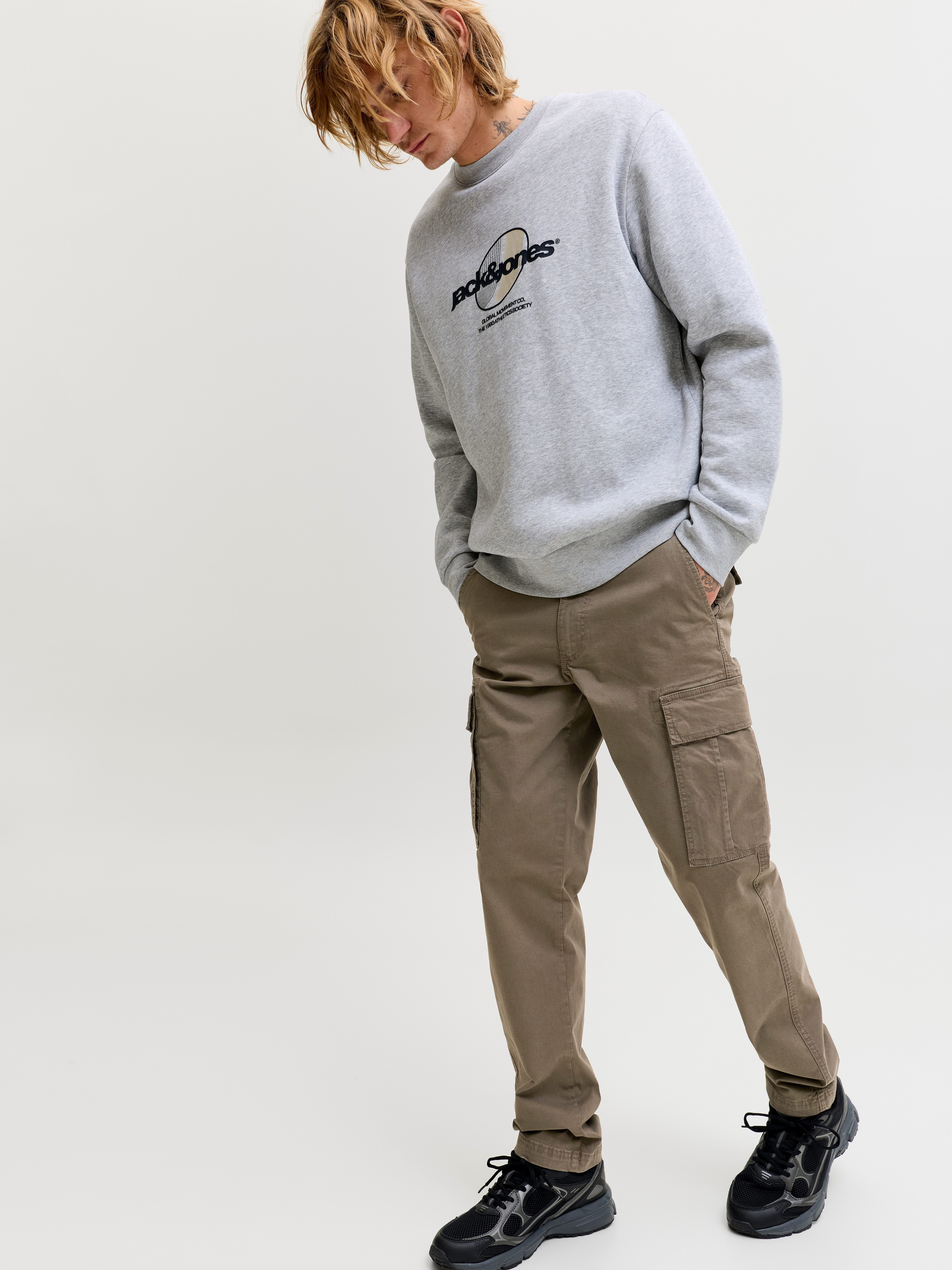 Jack & Jones Cargohose JPSTKANE FRANK CARGO NOOS Baumwollmischung, locker geschnitten – Bild 4 von 5