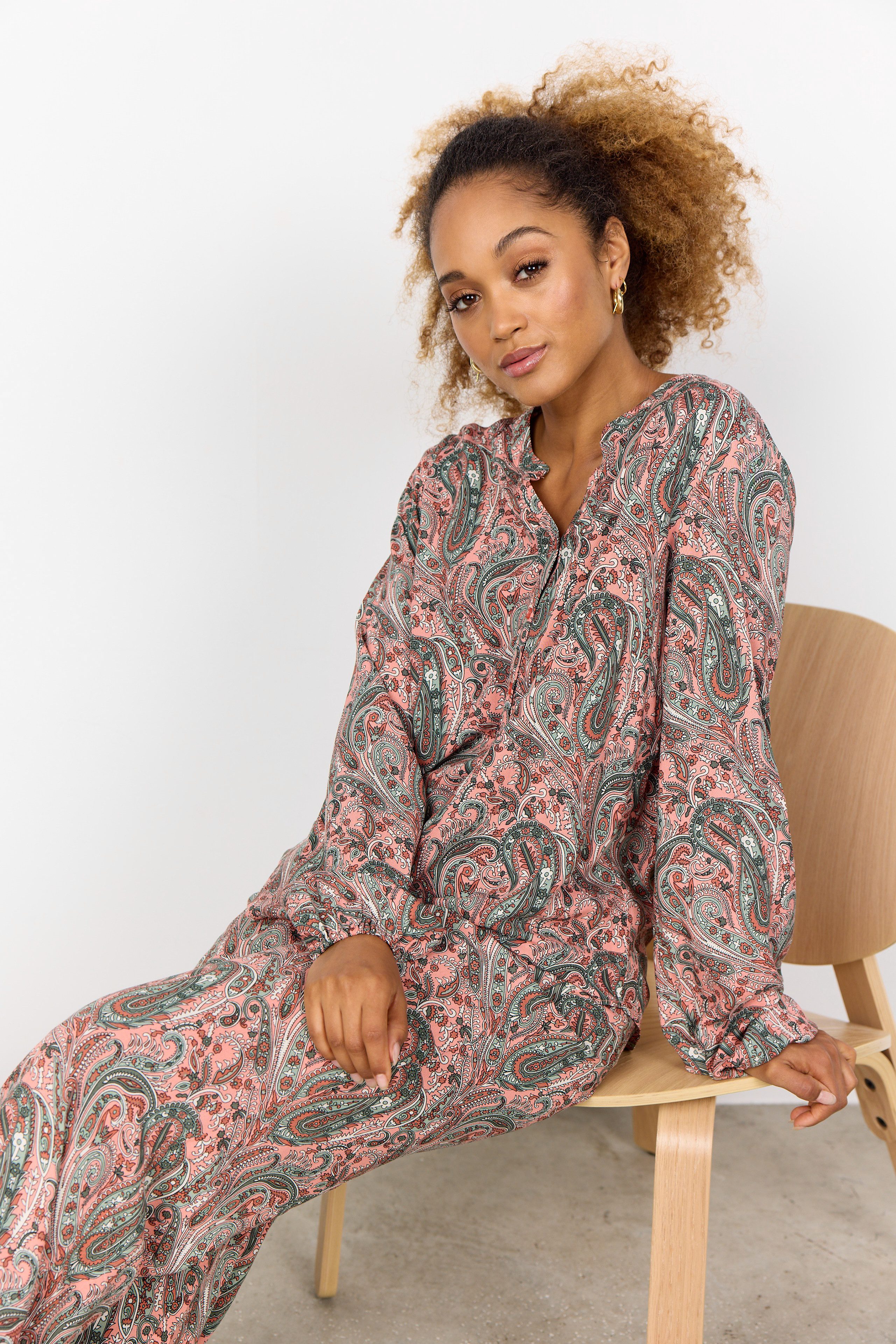 Klassische Bluse Soyaconcept Bluse SC-Pianna in Peach Pink