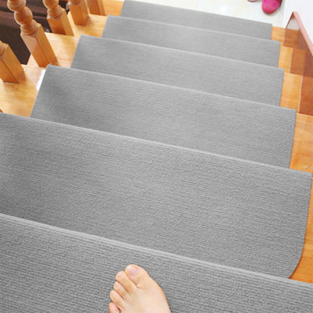 JEOBEST Stufenmatte Selbstklebend Treppenschutz, 15 Stück Halbrund, 65 x 21cm Rutschfeste