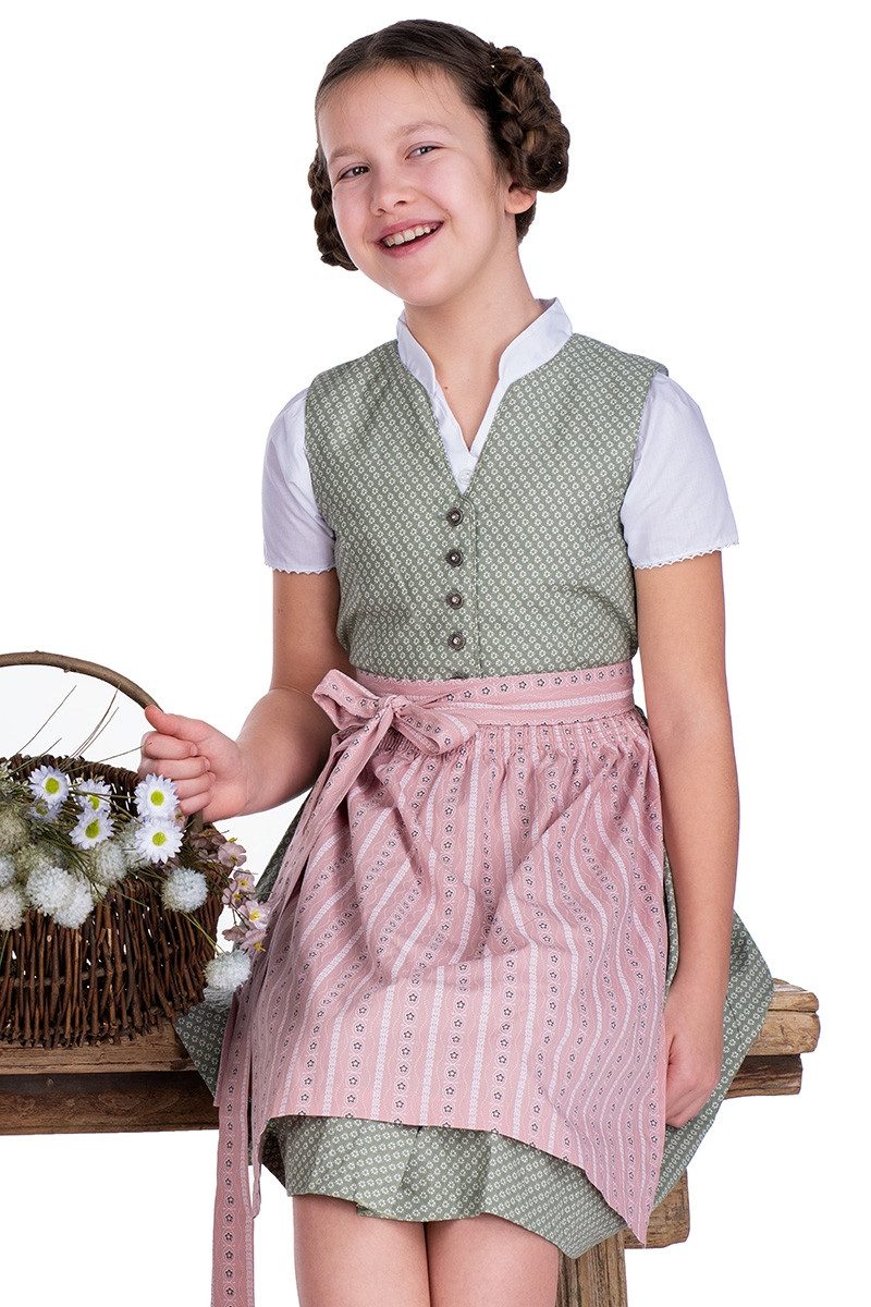 Dirndl Kinderdirndl 2tlg. - SELENE - schilf/rosa