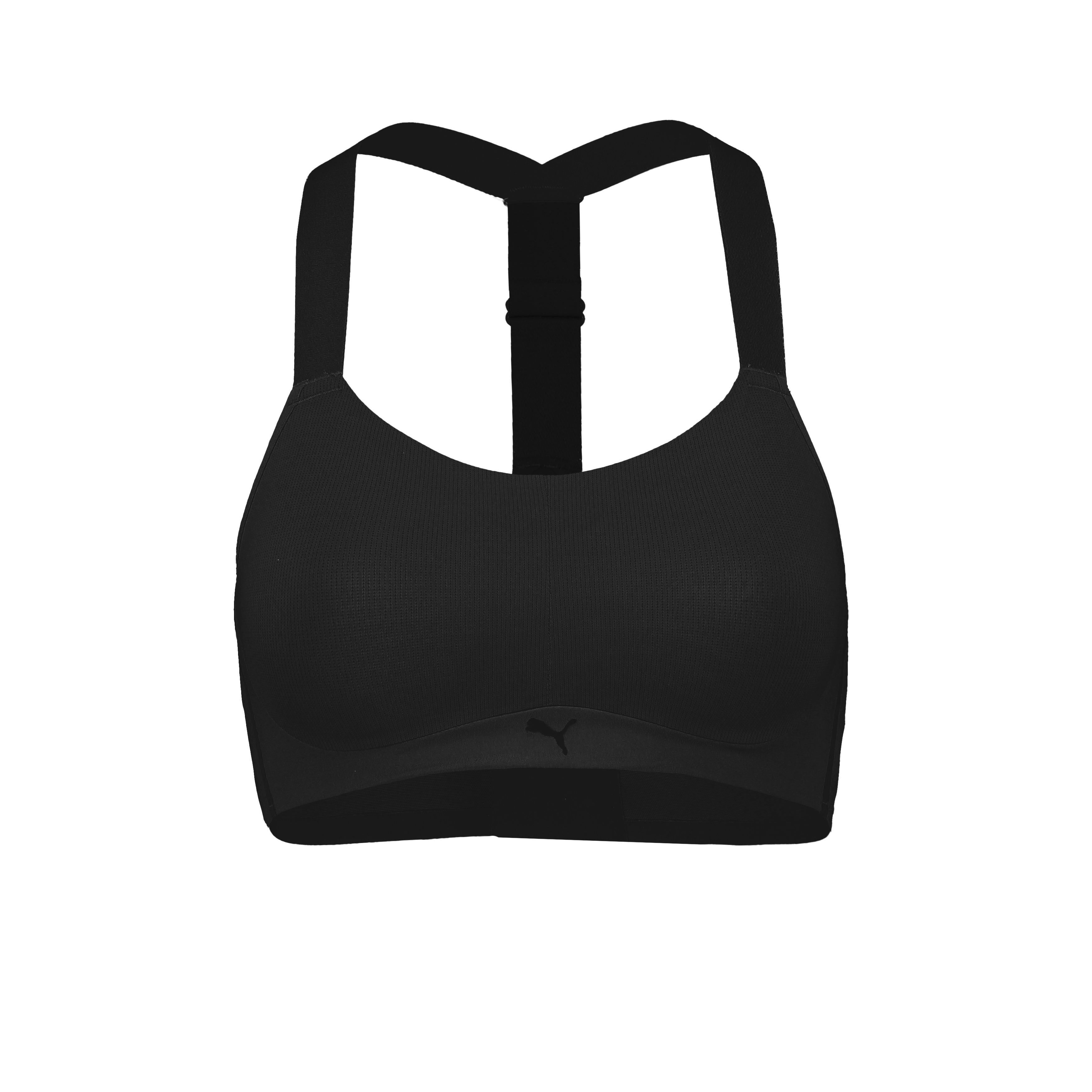 PUMA Bügelloser BH PUMA WOMEN HIGH SUPPORT ACTIVE BRA mit breiten Trägern, Doppelcupgrößen
