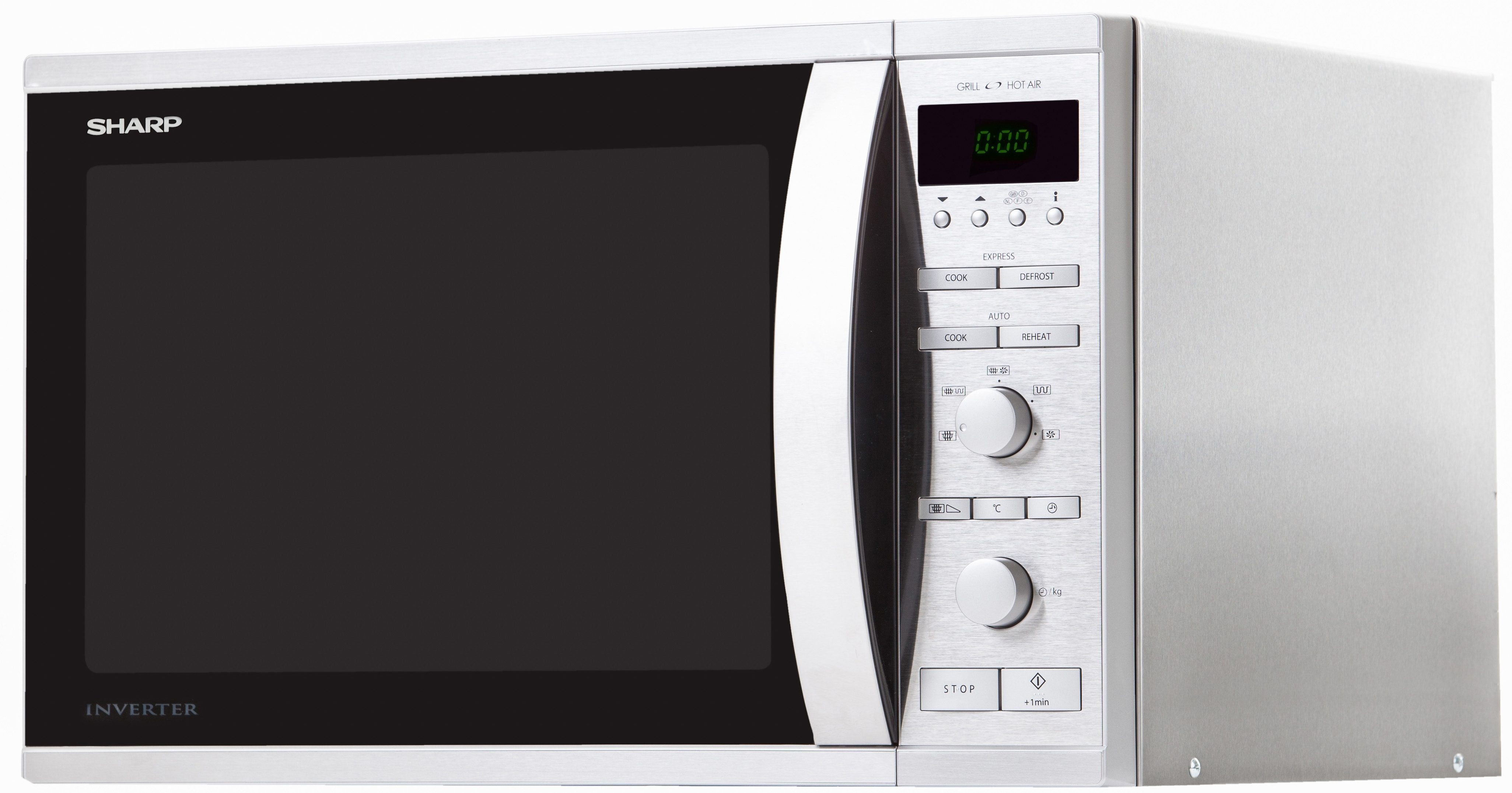 Sharp Mikrowelle R941STW, Grill und Heißluft, Oberhitze, 40 l