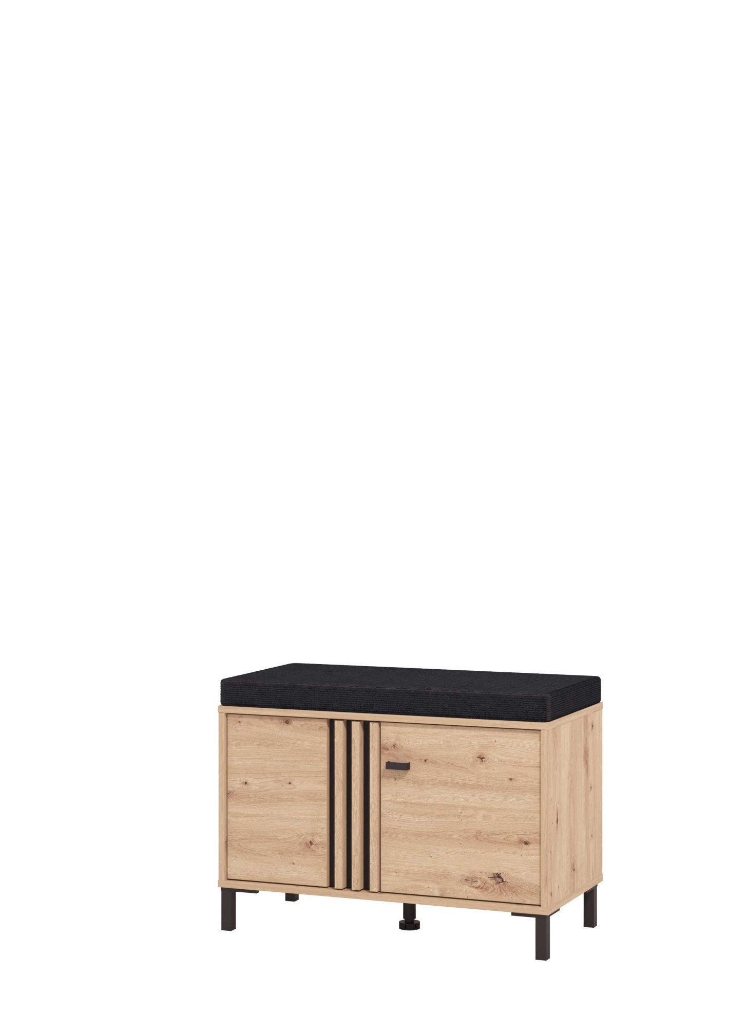 Home affaire Schuhbank LAVAL, Schuhschrank, Schuhregal, Schuhtruhe, Schuhkommode, Sitzbank, mit zwei Türen (dahinter zwei Fächer)