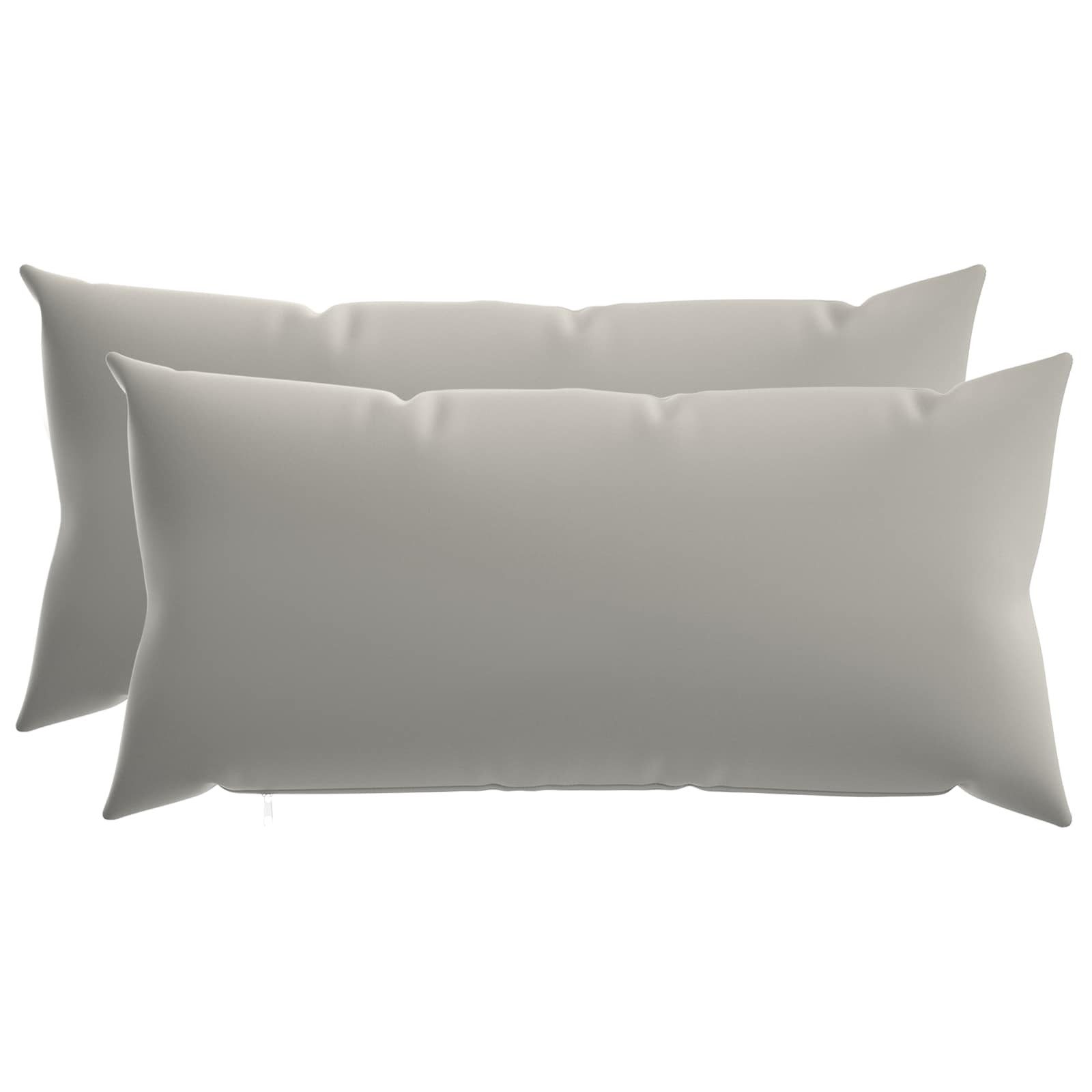 vidaXL Kissenbezug Kissenbezug 2 pcs HEERLEN Grau 40 x 80 cm Polyester, (2 Stück)