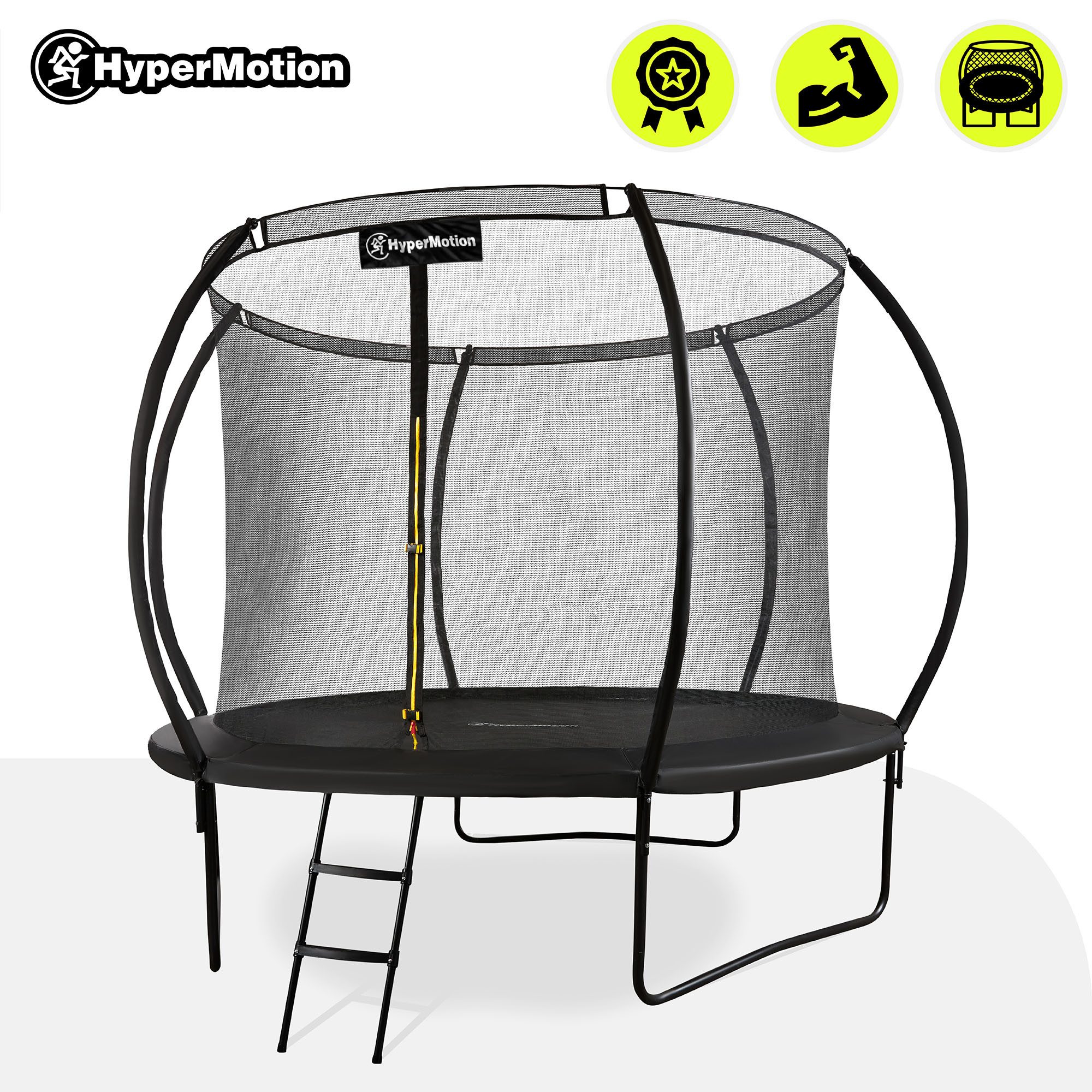 HyperMotion Gartentrampolin Gartentrampolin mit Leiter und Innennetz für Haus und Garten, Ø 305 cm – Bild 2 von 5