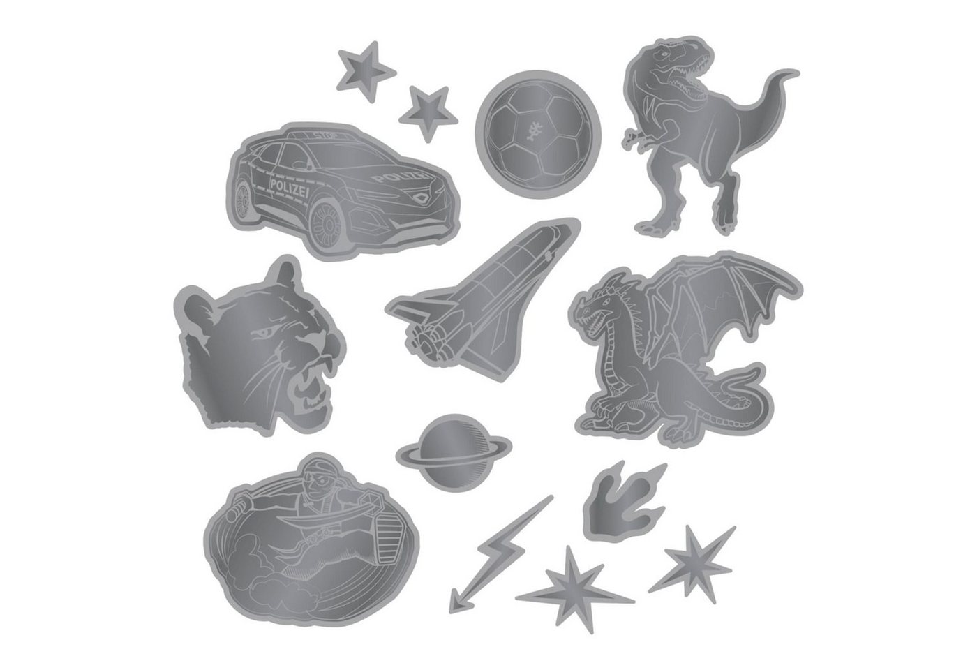 Thumbnail - Step by Step Sticker Reflektierendes Sticker-Set, (13-tlg)