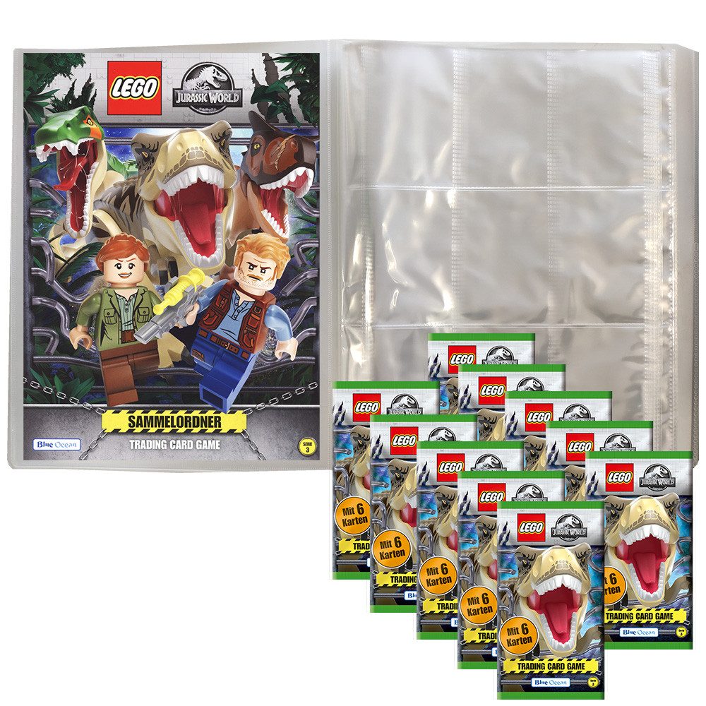 LEGO® Sammelkarte Blue Ocean LEGO Jurassic World Serie 3 1 Leere Sammelmappe +10 Booster