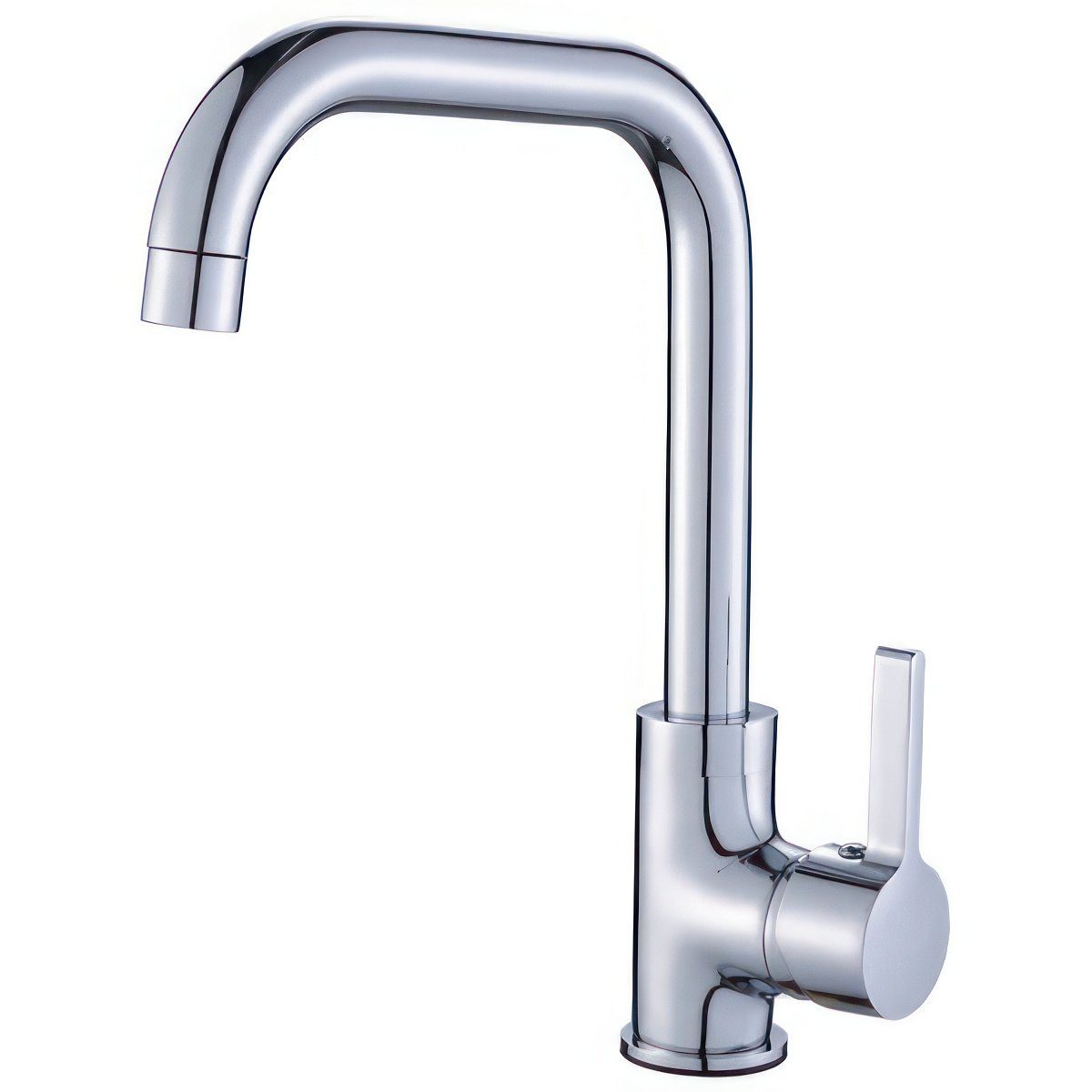 KOLMAN Küchenarmatur LENA Wasserhahn Mischbatterie für Küche in Silber