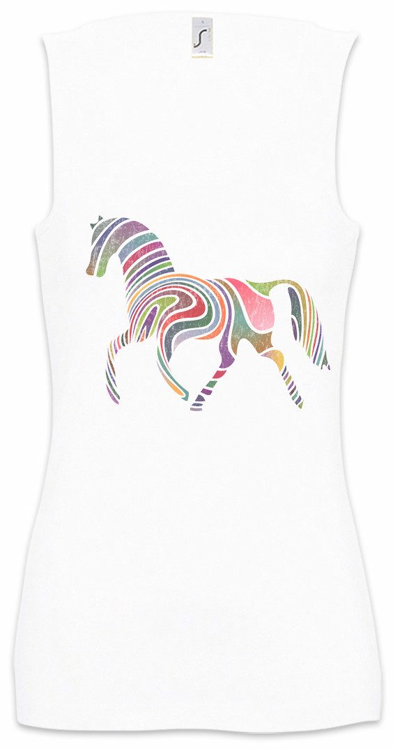 Tanktop Colored Horse I Ärmelloses Damen T-Shirt Pferd Pferde Reiter Reitsport