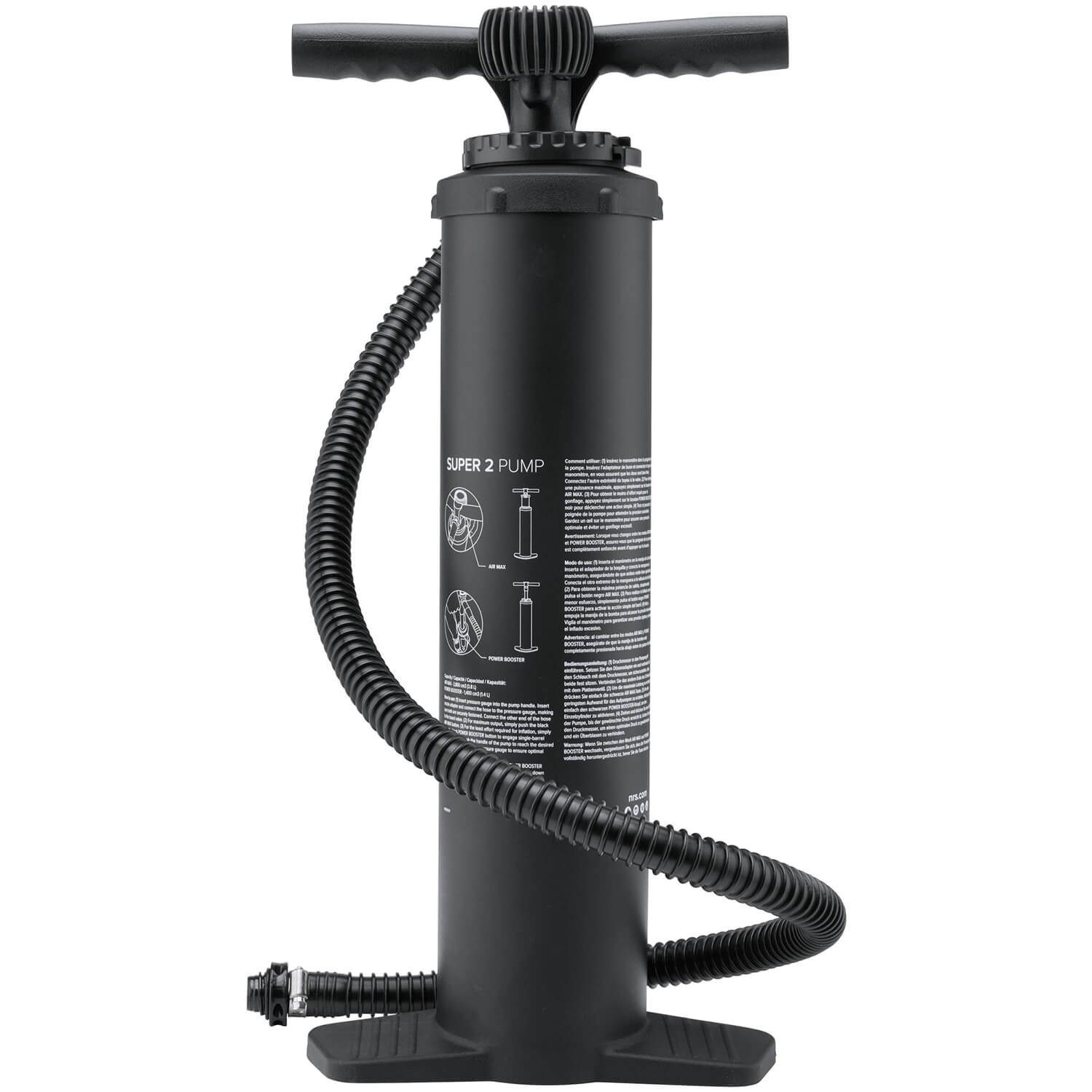 NRS SUP-Pumpe NRS Super 2 HP Kajak und SUP Pumpe 25psi Doppelkammer aufblasbar