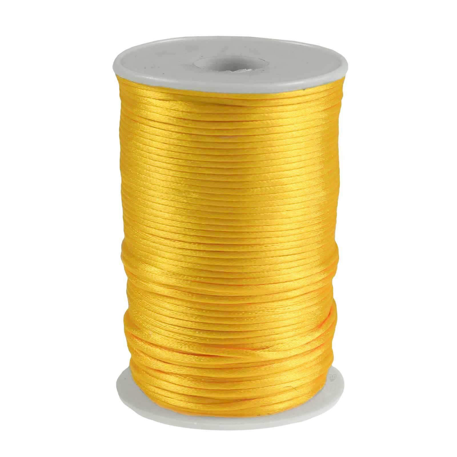 maDDma 90m Satinschnur 2mm Seil, gelb günstig online kaufen